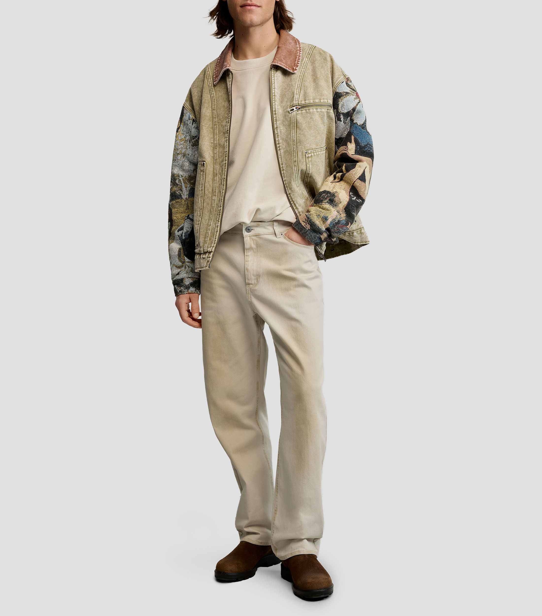 Pantalón liso Hombre