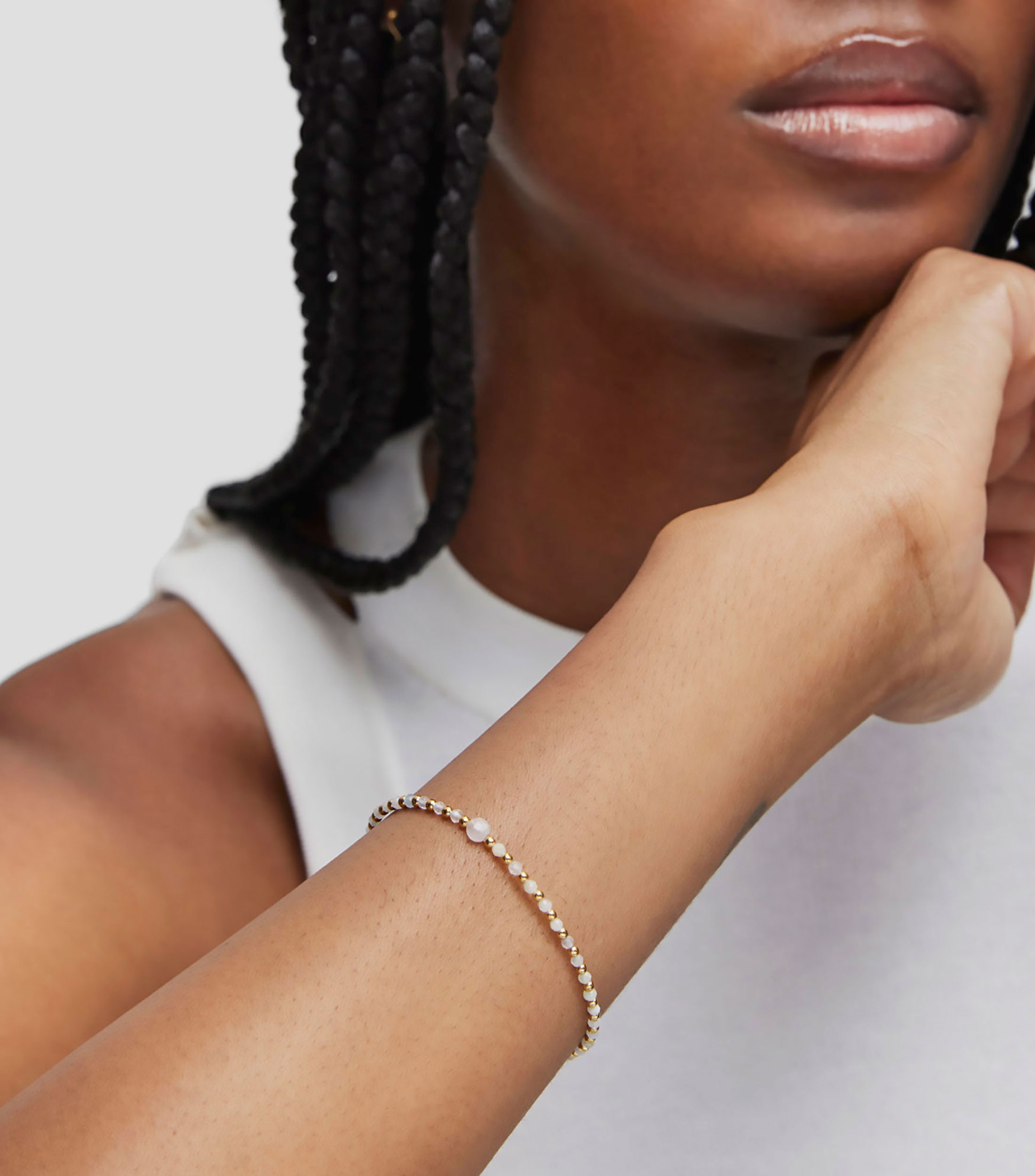 Pulsera con morganita Basic Colors Mujer