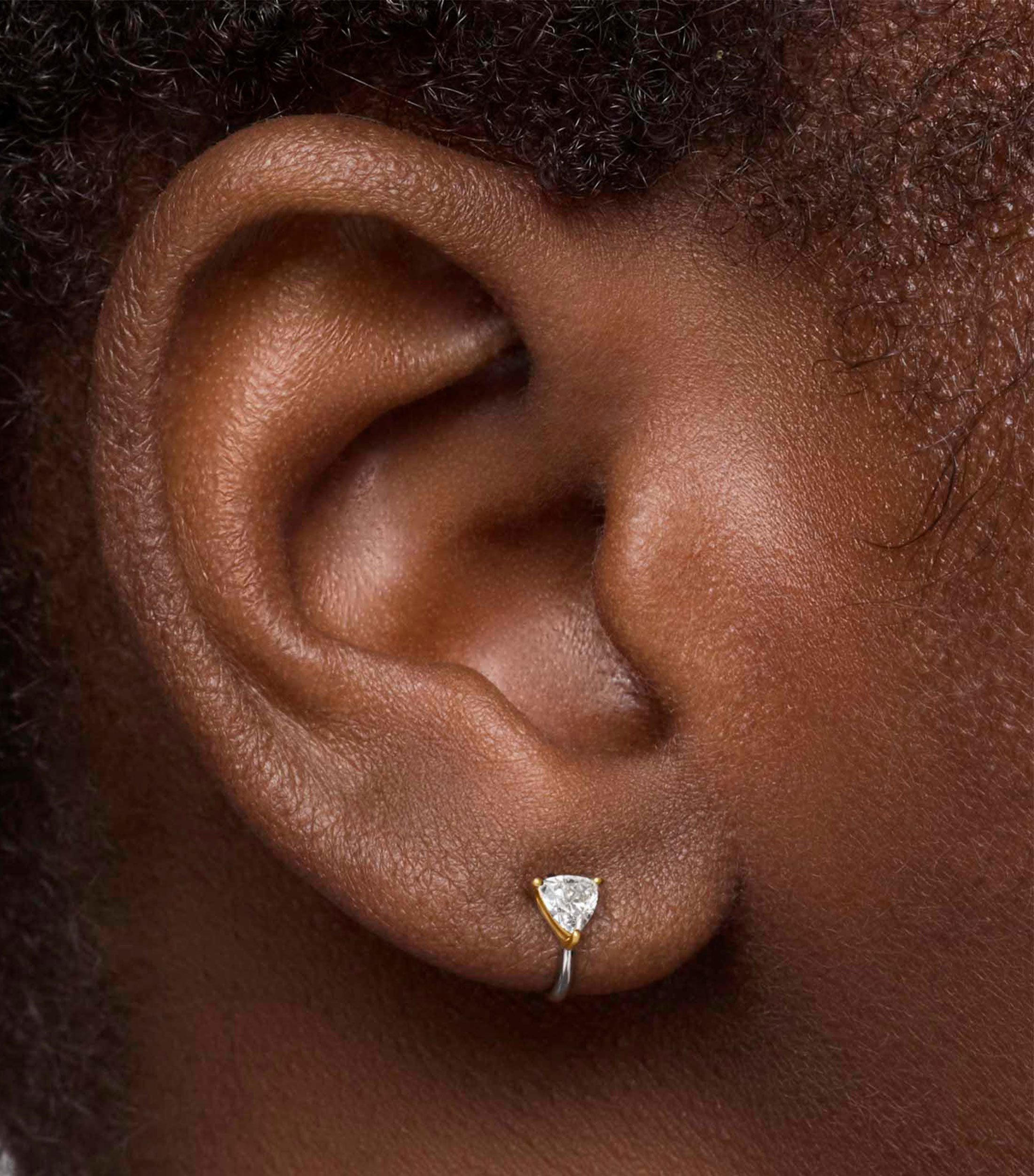 Arete individual en oro amarillo 14 kilates Shine LGD Mujer