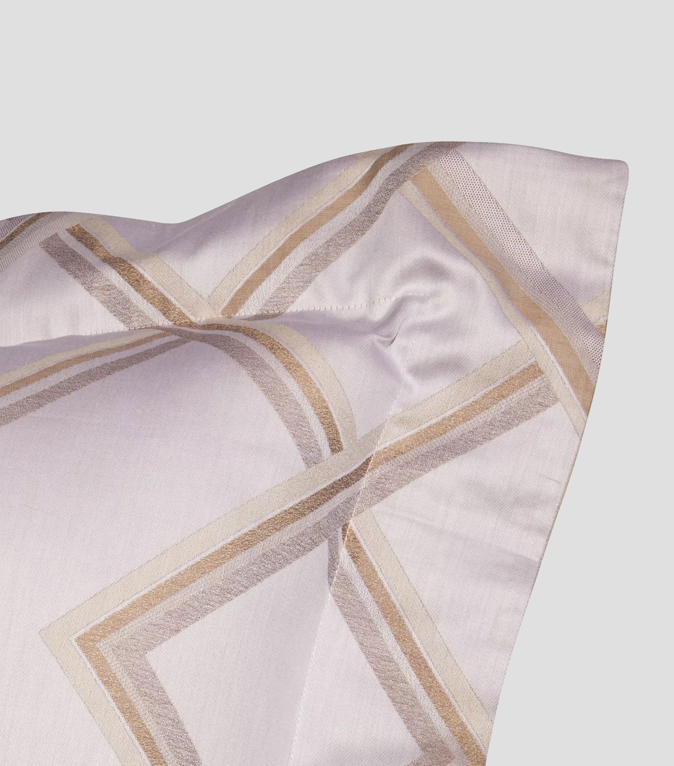 Funda para almohada estándar en algodón Geometrics Arredo blanco con arena