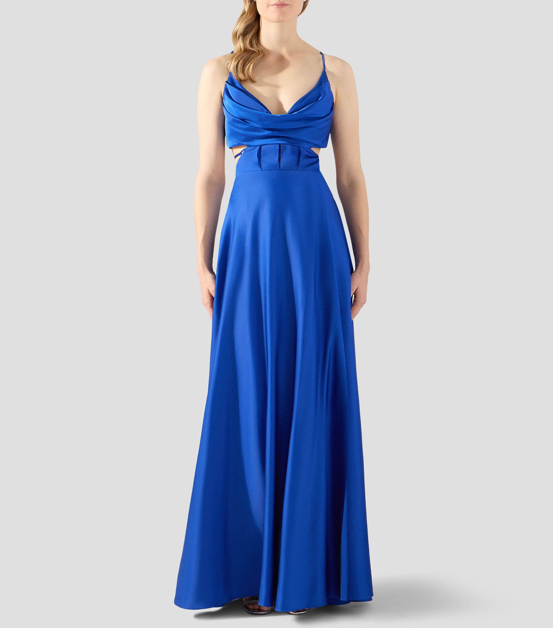 Vestido de fiesta largo liso Mujer