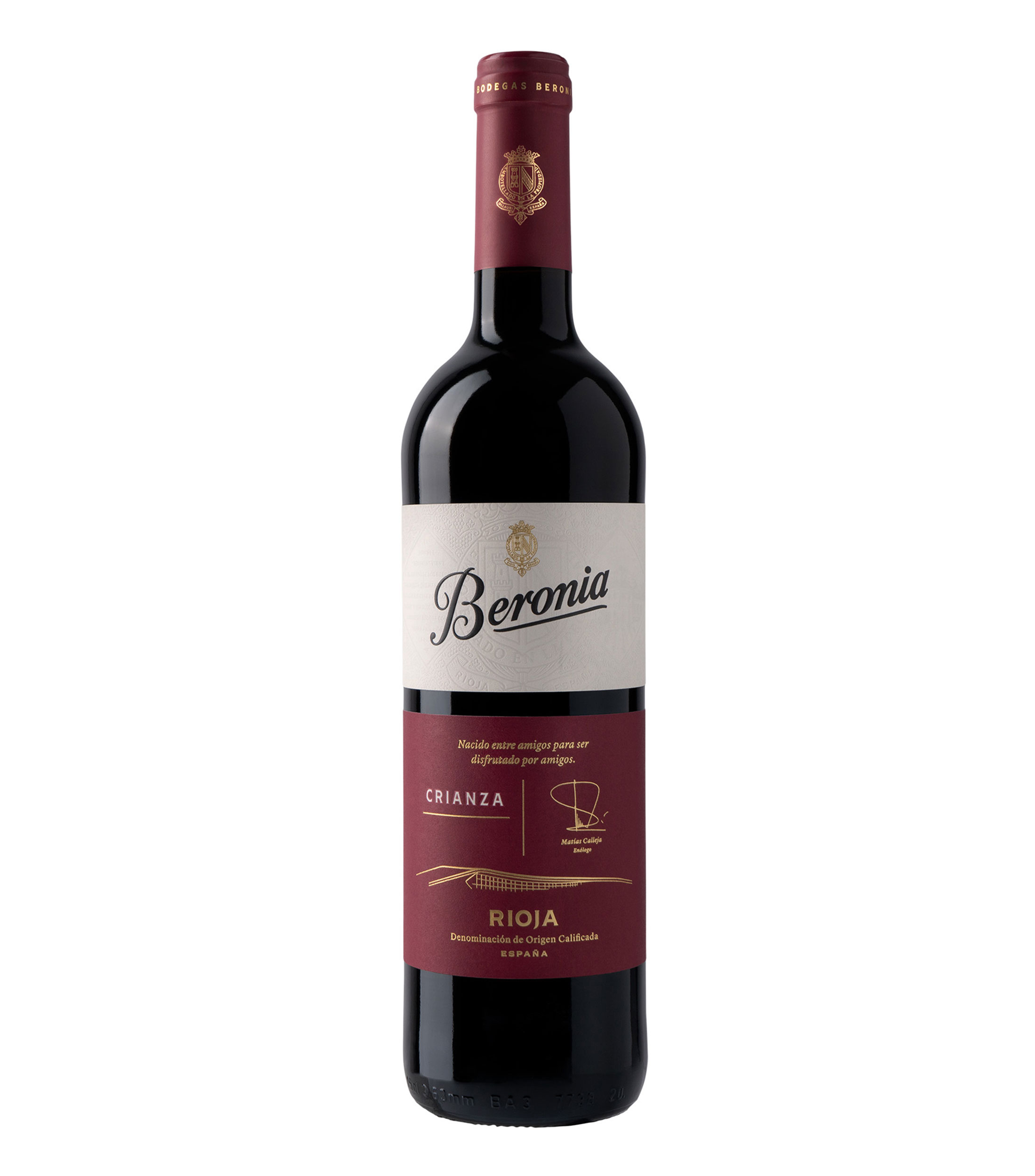 Vino Tinto Tempranillo Crianza, 750 ml