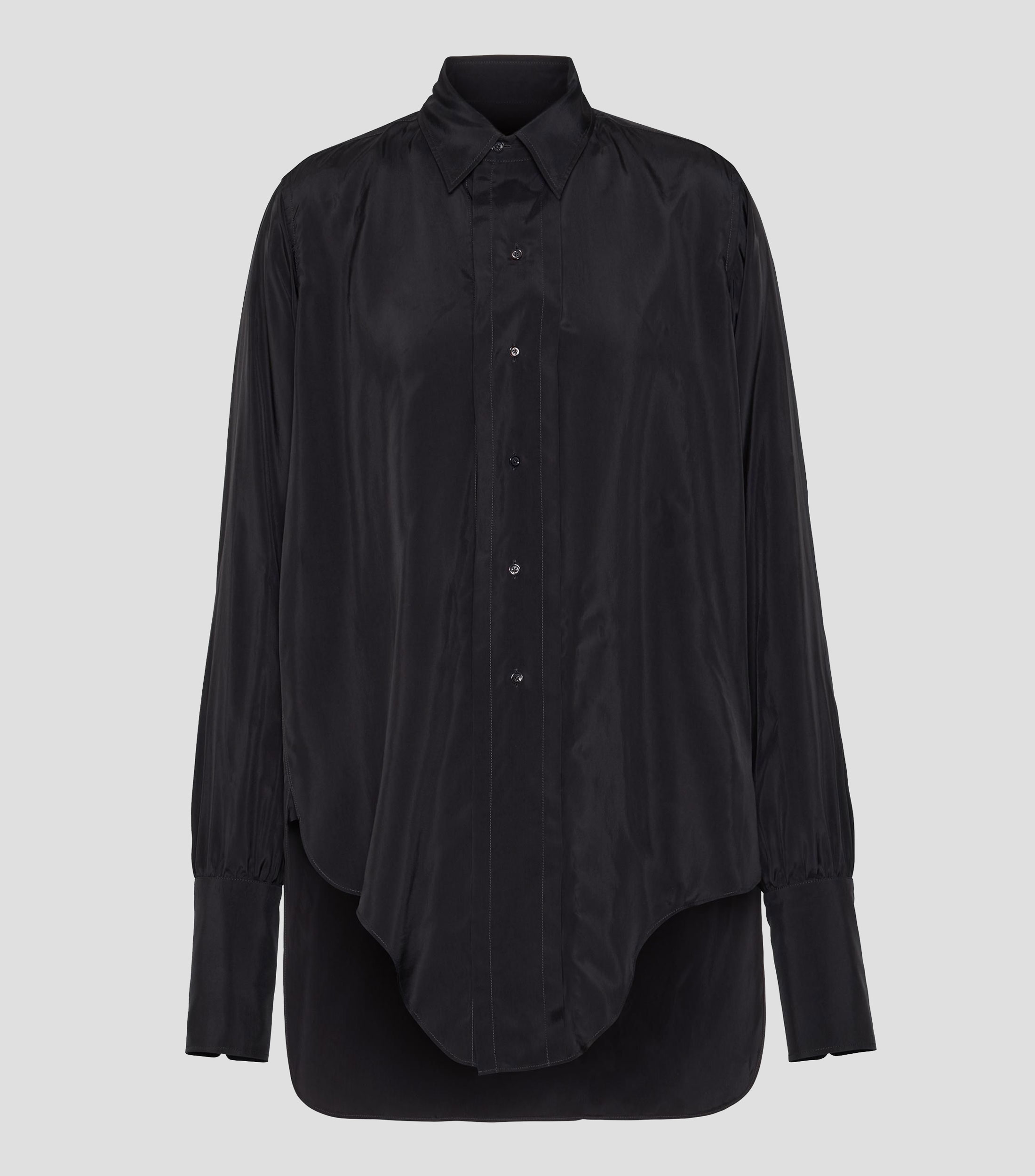 Camisa lisa manga larga Mujer