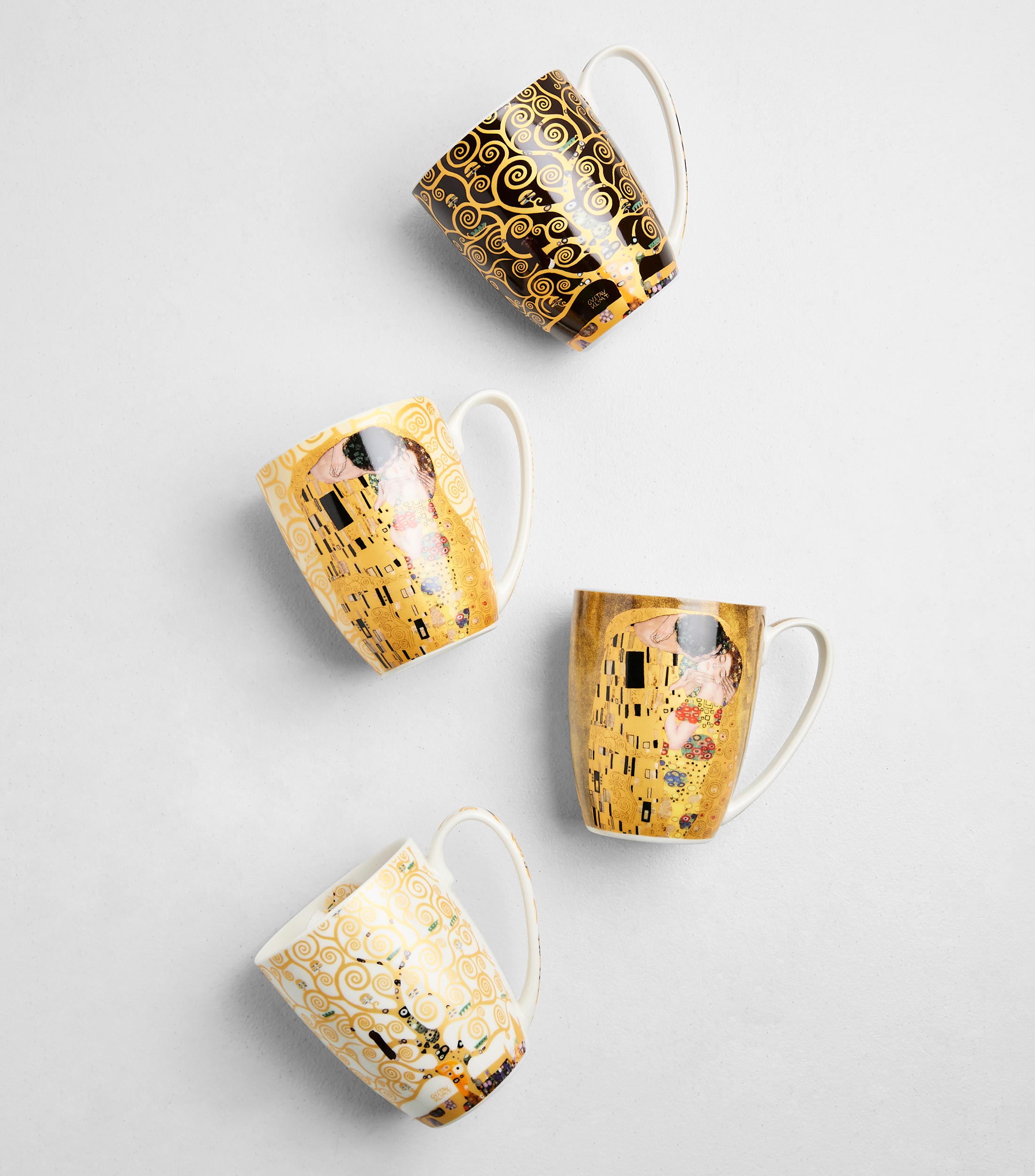 Set 4 tarros de Klimt