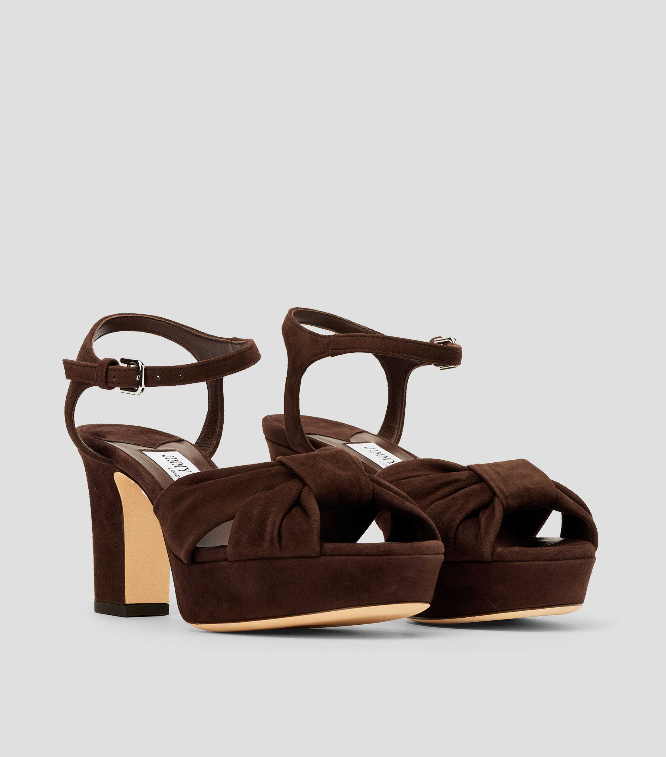 Sandalias con tacón medio cuadrado Mujer