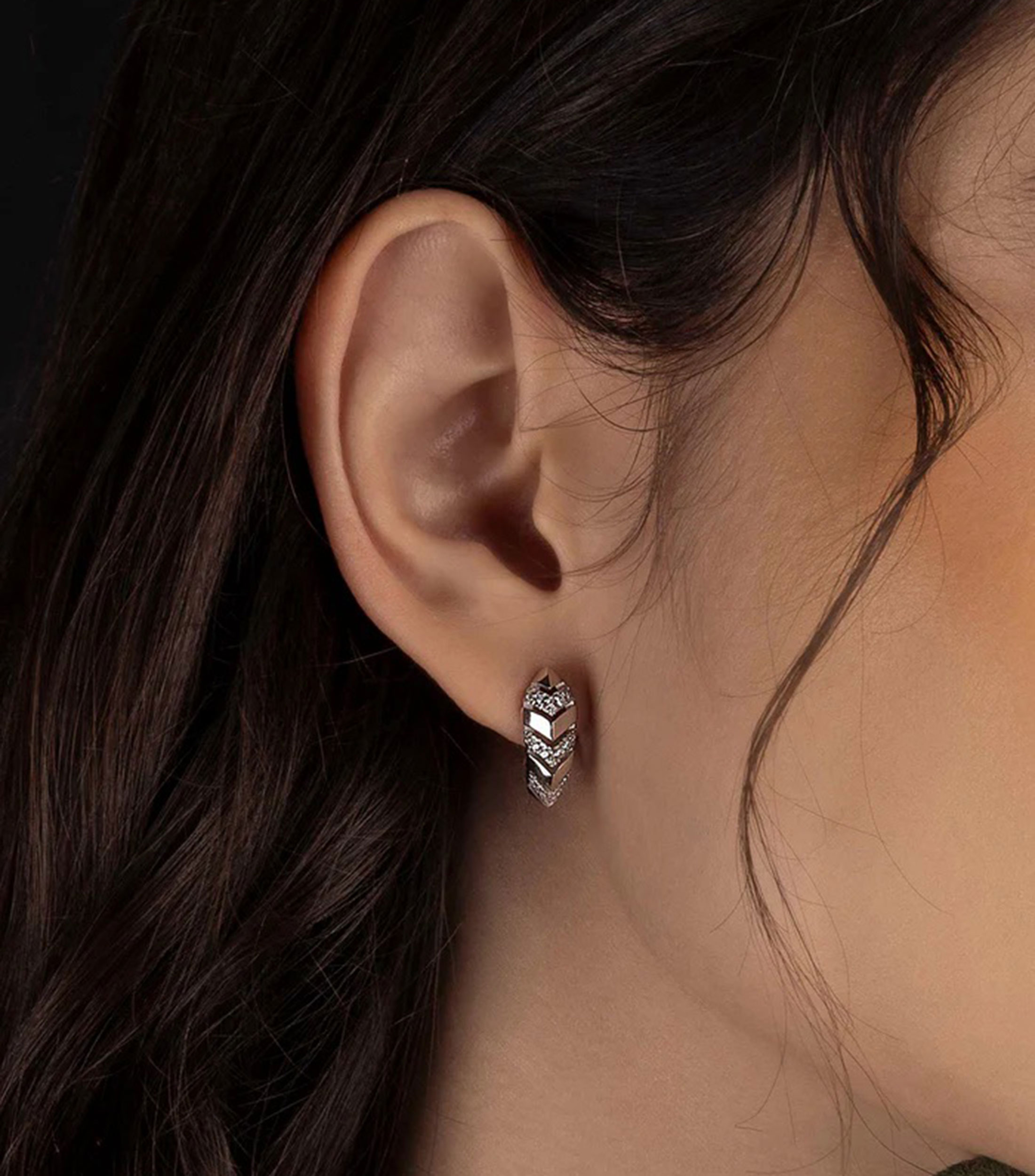 Aretes en plata .925 con circonitas Mujer
