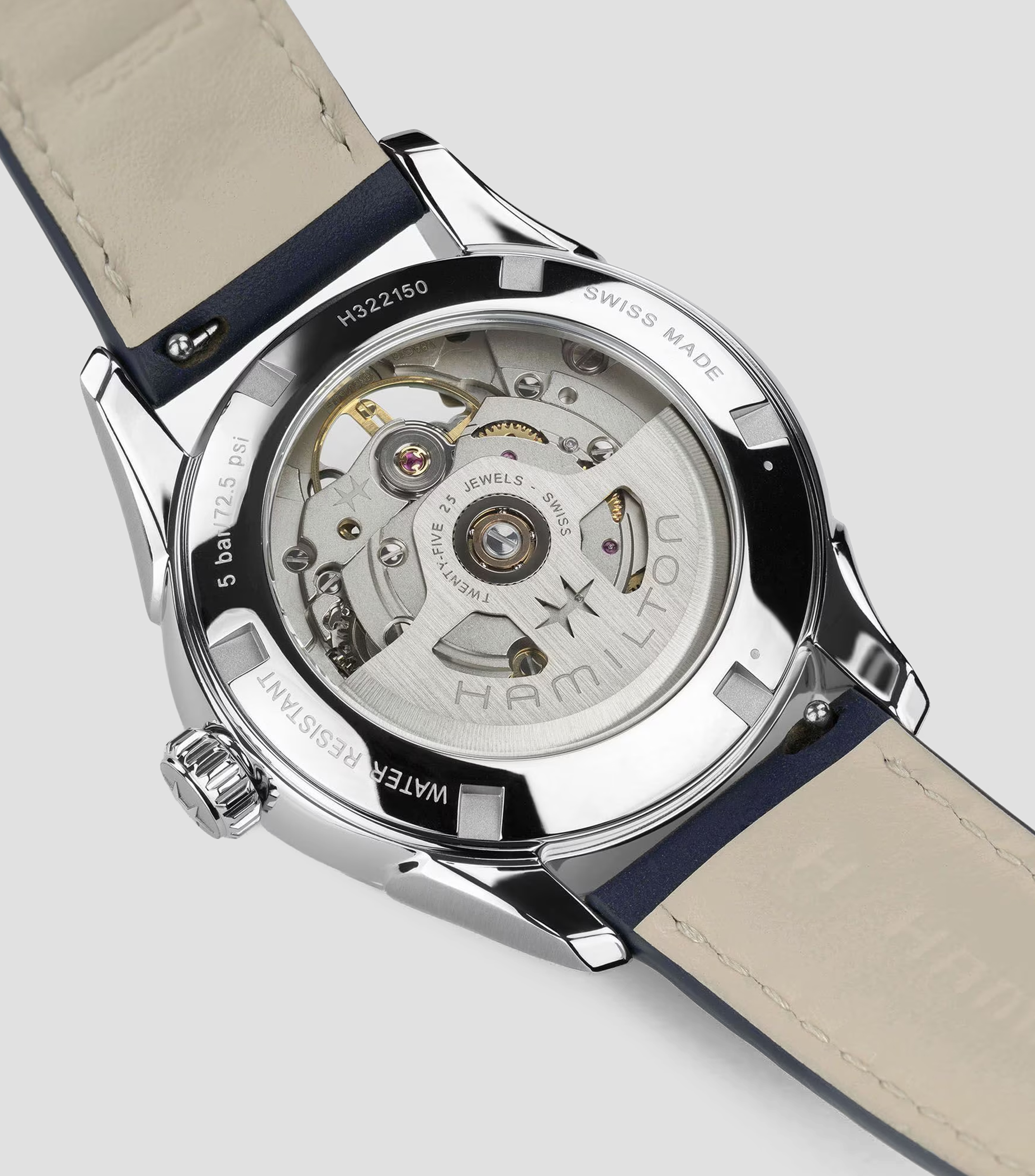 Reloj Unisex Jazzmaster Open Heart Casual Azul marino