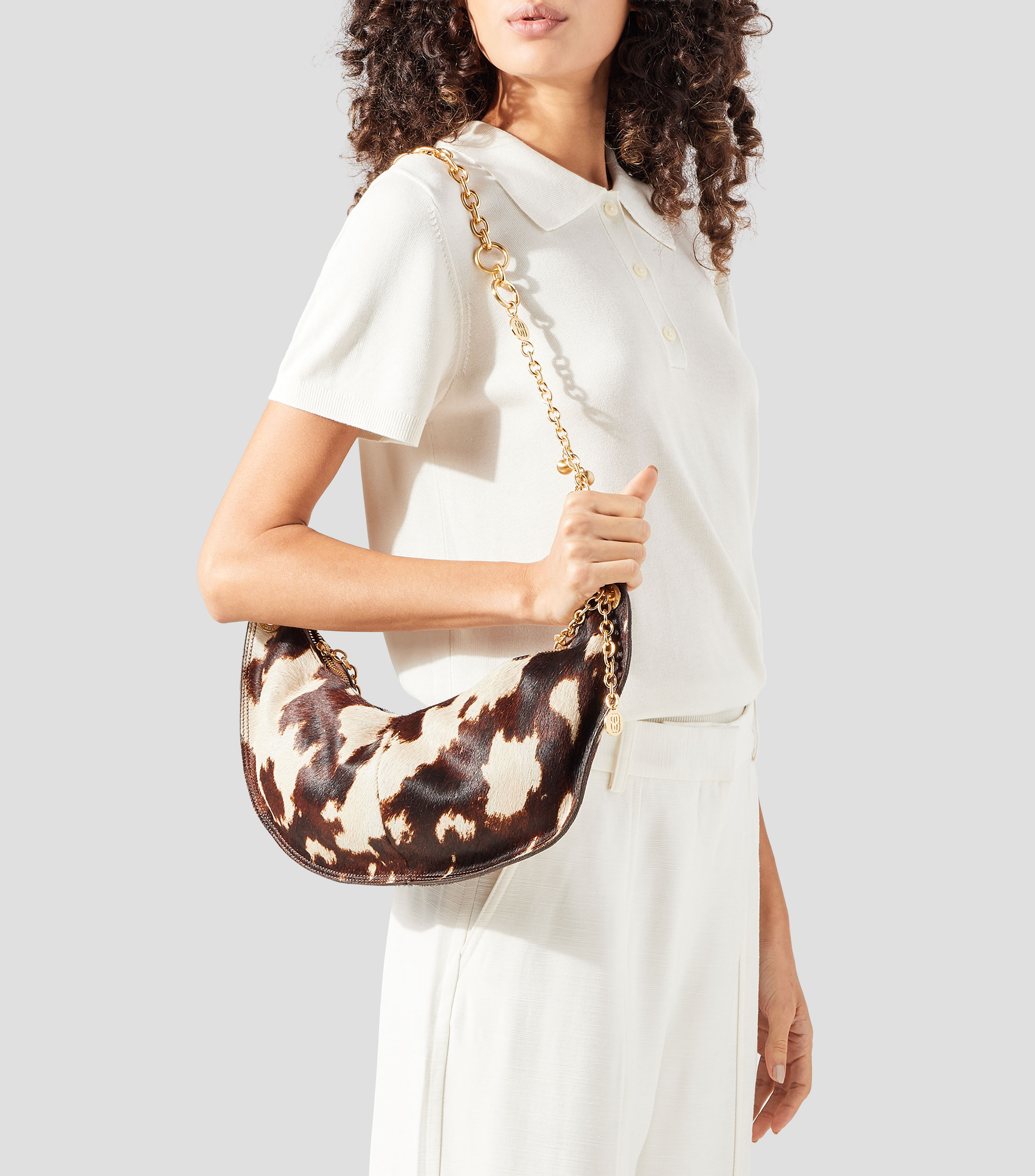 Bolsa Shoulder en piel vacuna Lilla Savage fantasía Mujer