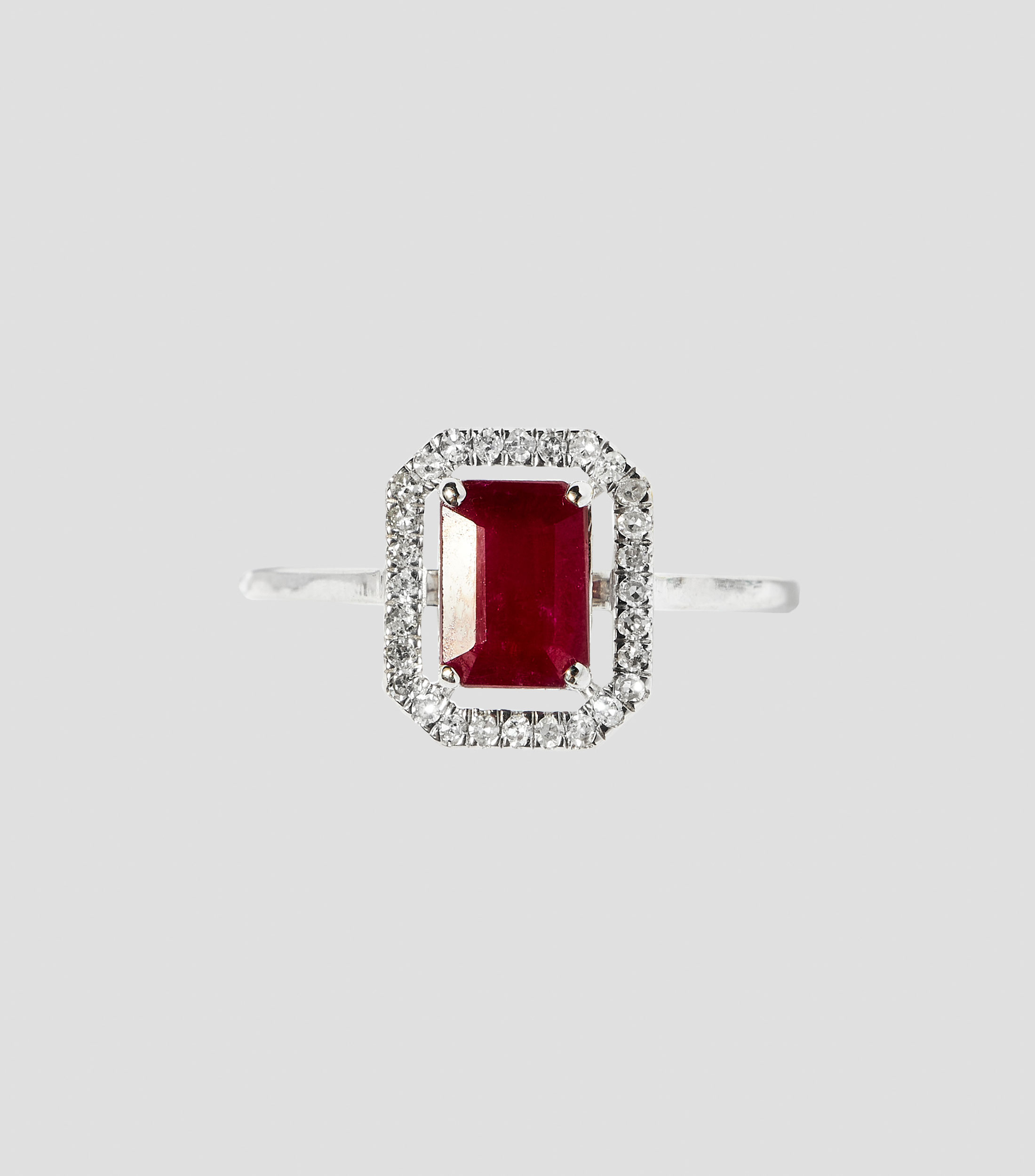 Anillo De Rubí Diamante Y Rubí Para Mujeres Anillo De Oro - España