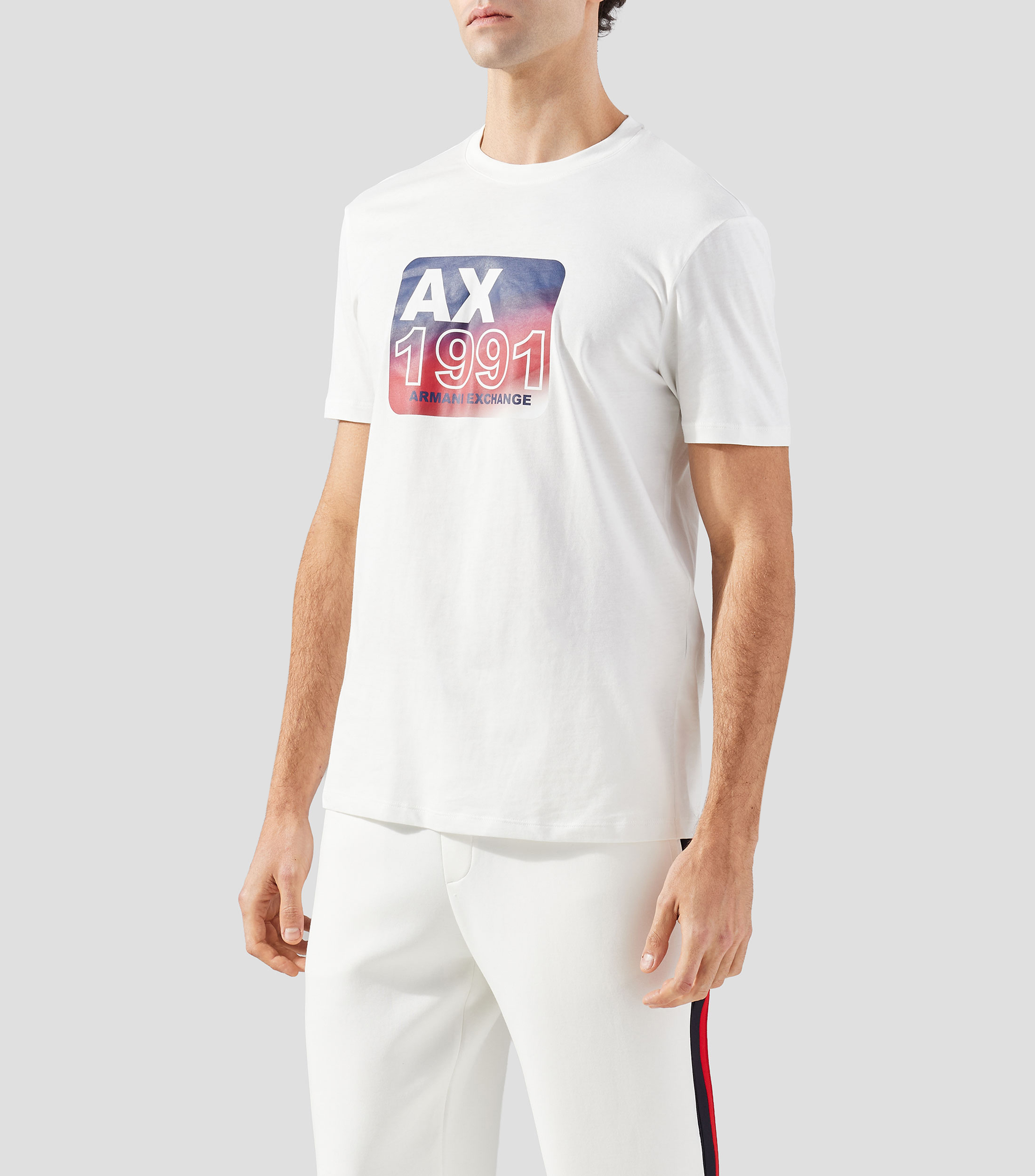 Playera cuello redondo manga corta estampada Hombre