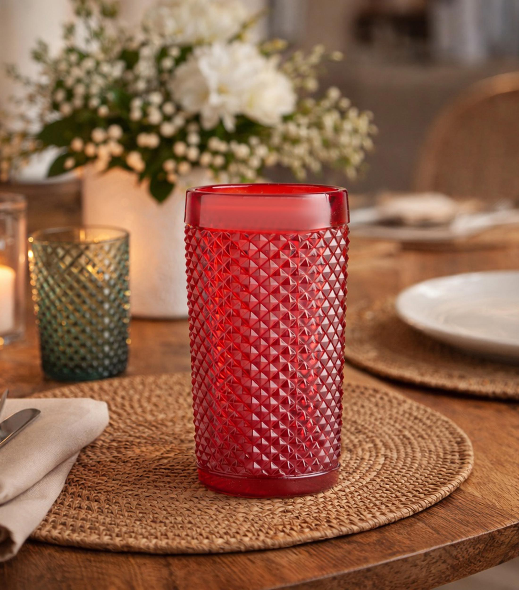 Set 4 Vasos high ball Rojo