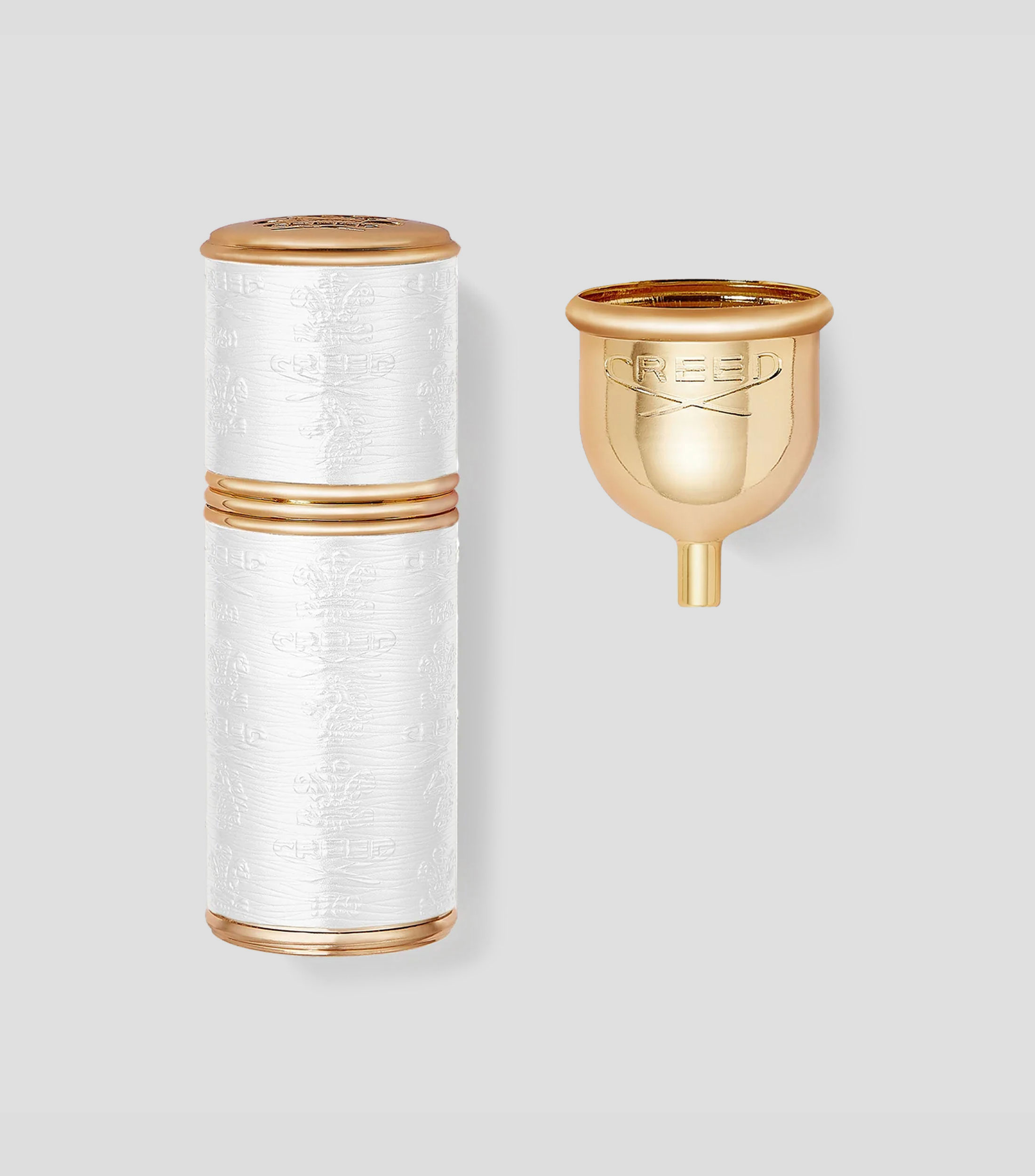 Atomizador de Fragancia Blanco con Dorado, 50 ml