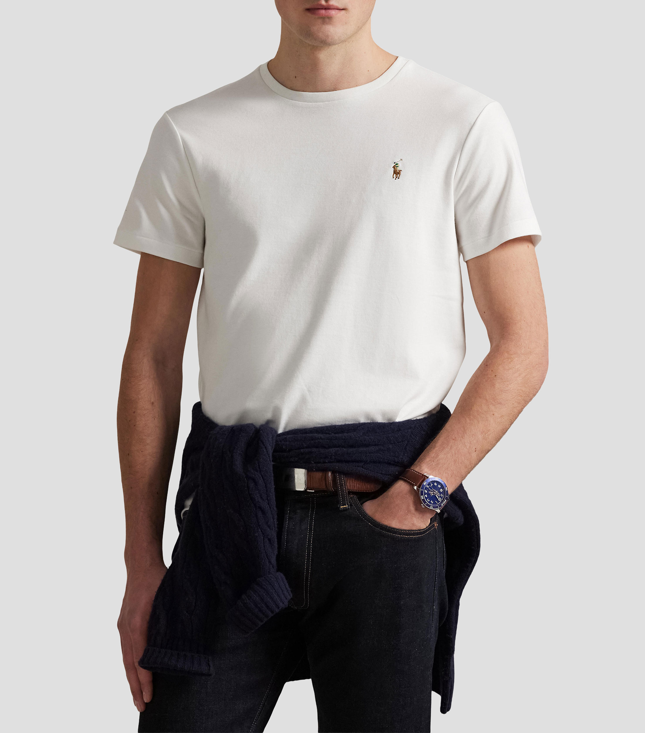 Playera cuello redondo manga corta lisa Hombre