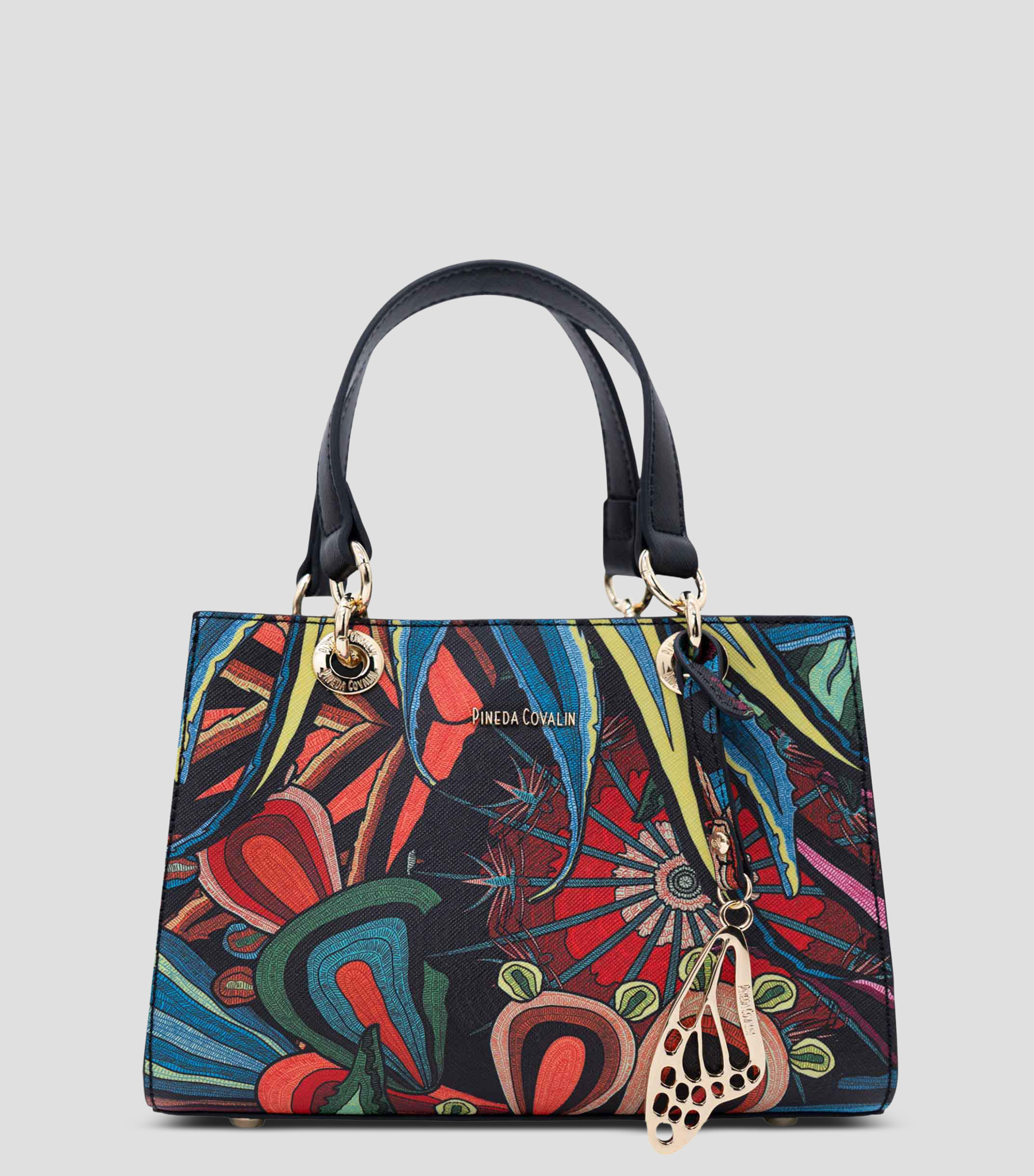Bolsa Satchel mini Santuario Cactáceas estampado Mujer