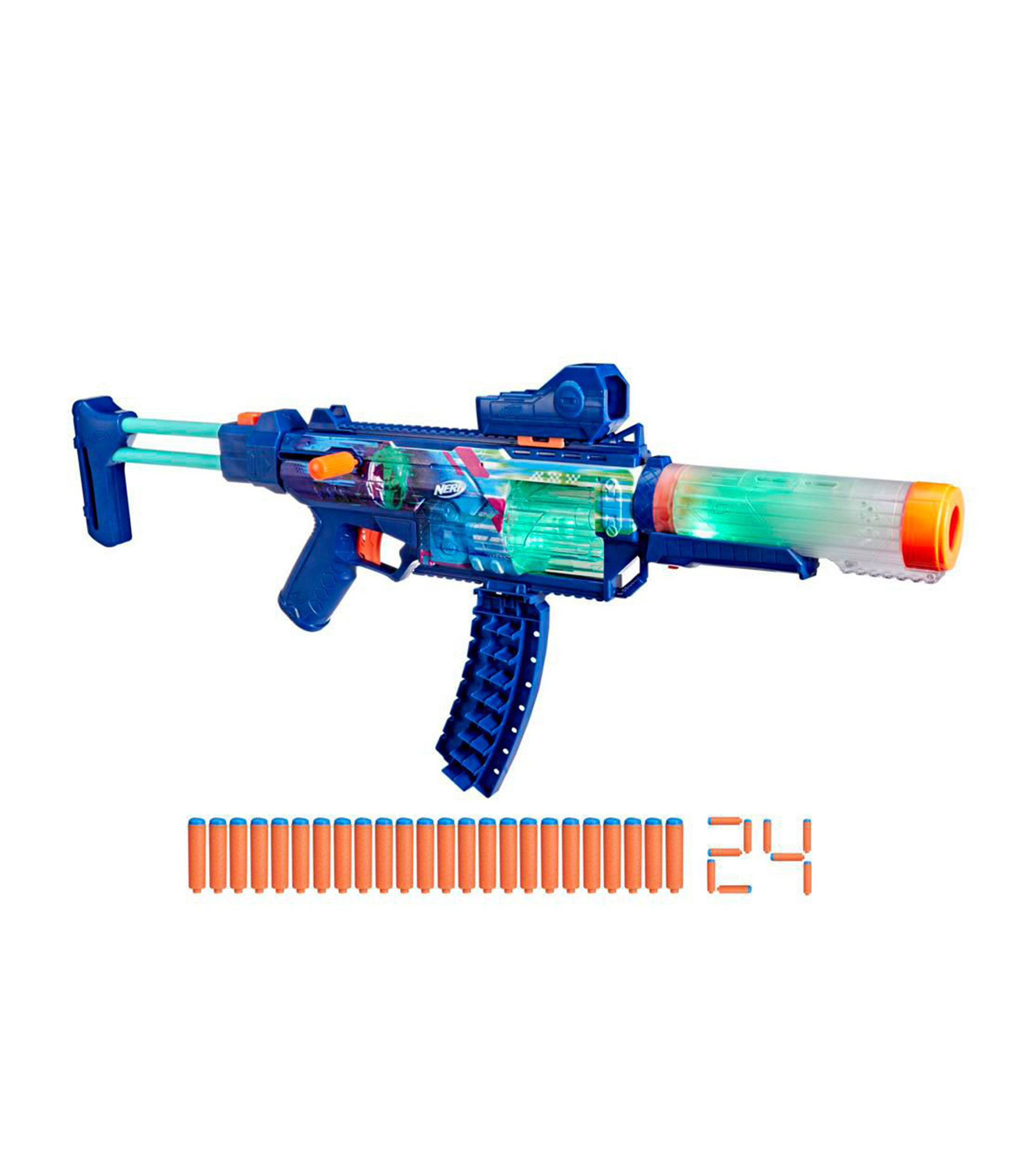 Nerf Loadout Lanzador Cyberlight Ghost y dardos