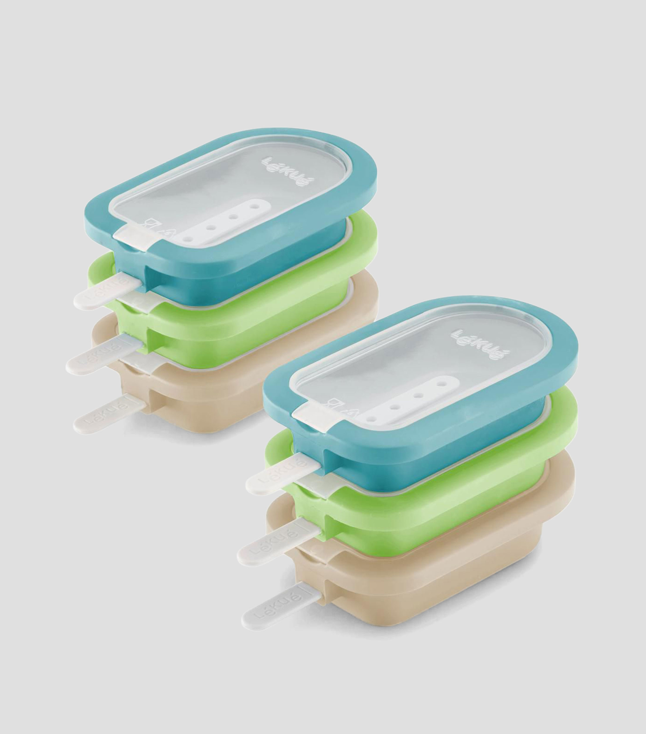 Set 6 Moldes para paletas de hielo en Silicón