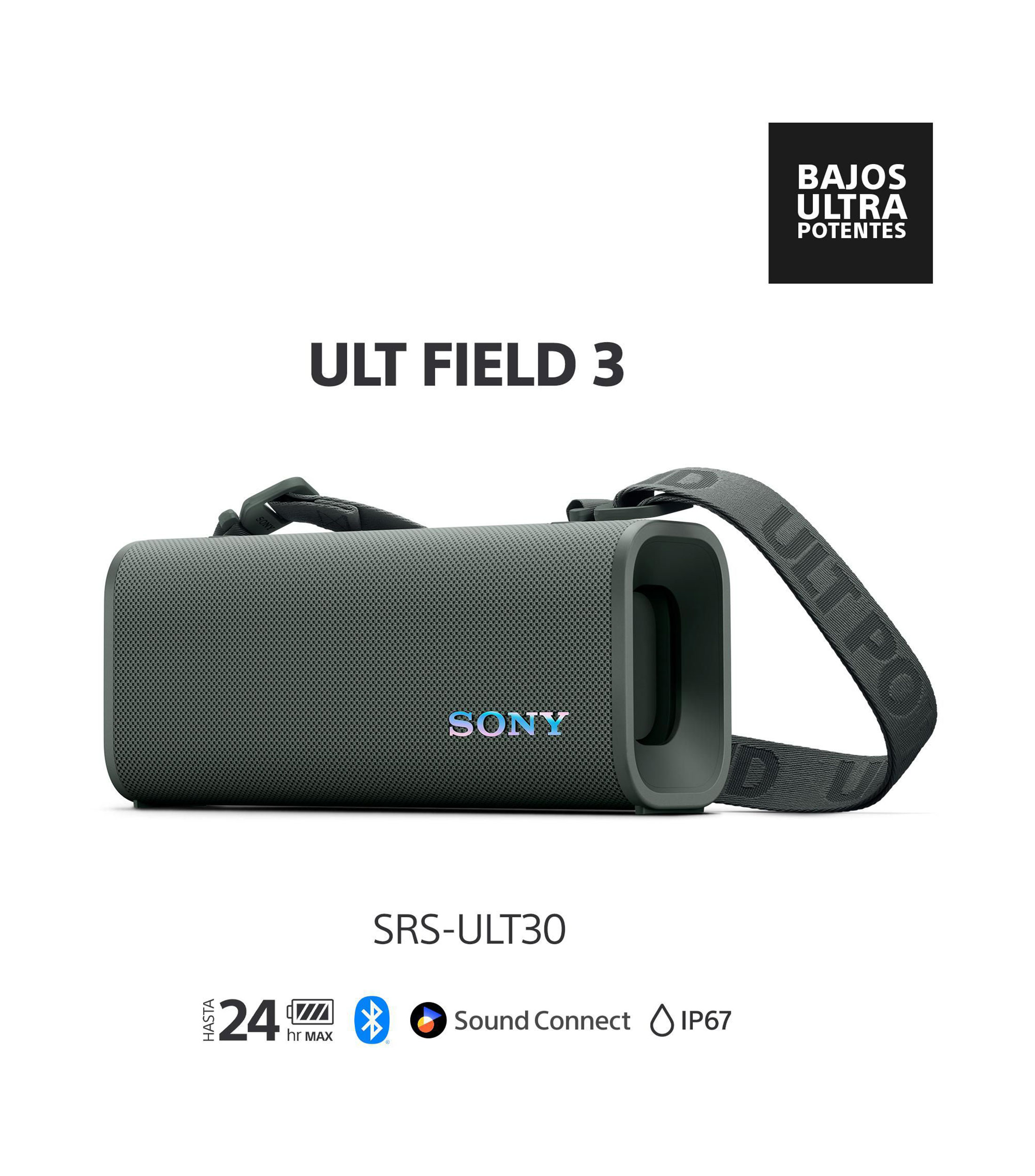 Bocina Inalámbrica Bluetooth Ult Field 3 verde