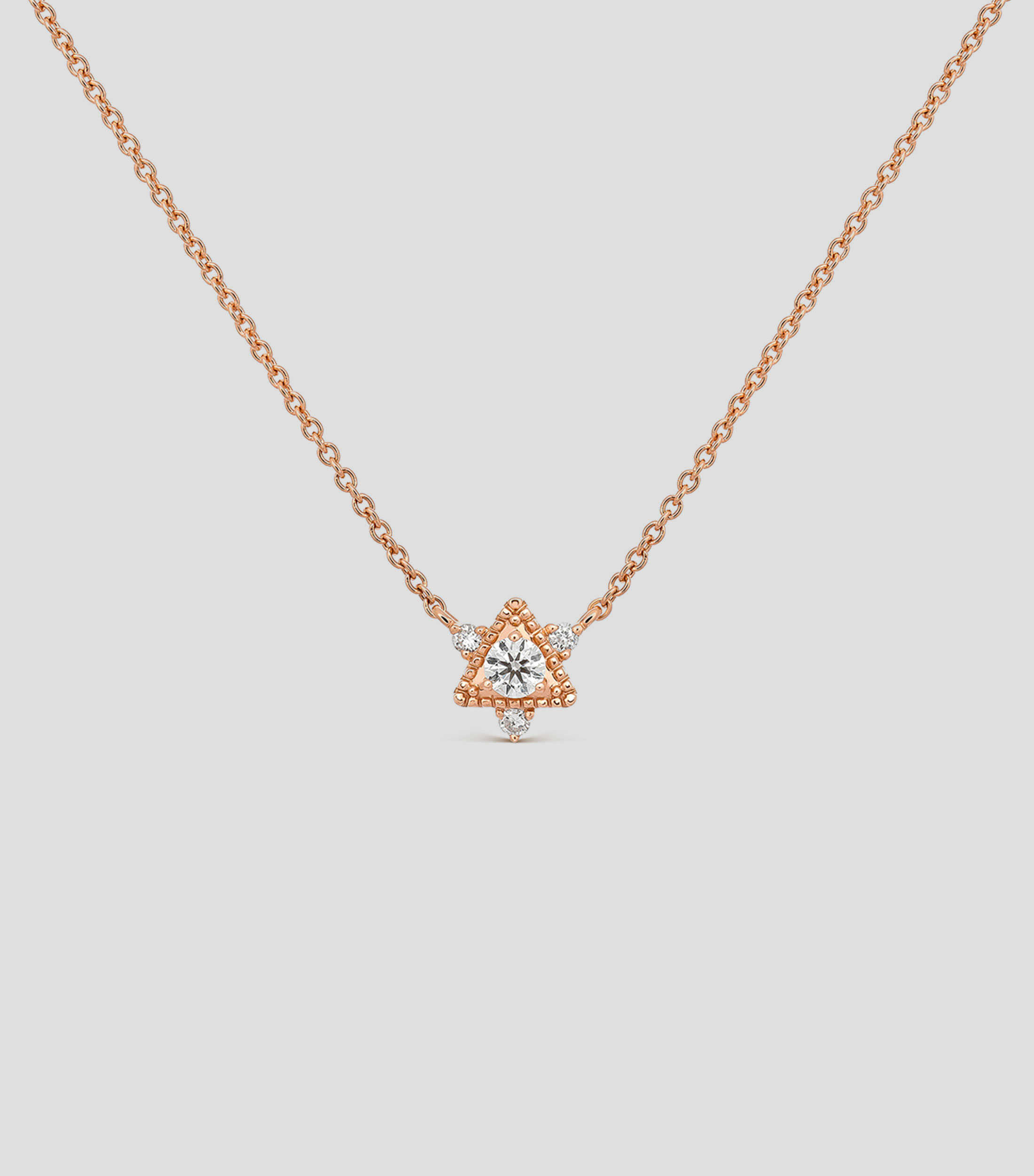 Collar en oro rosa 18 Kts con diamantes Orion Mujer