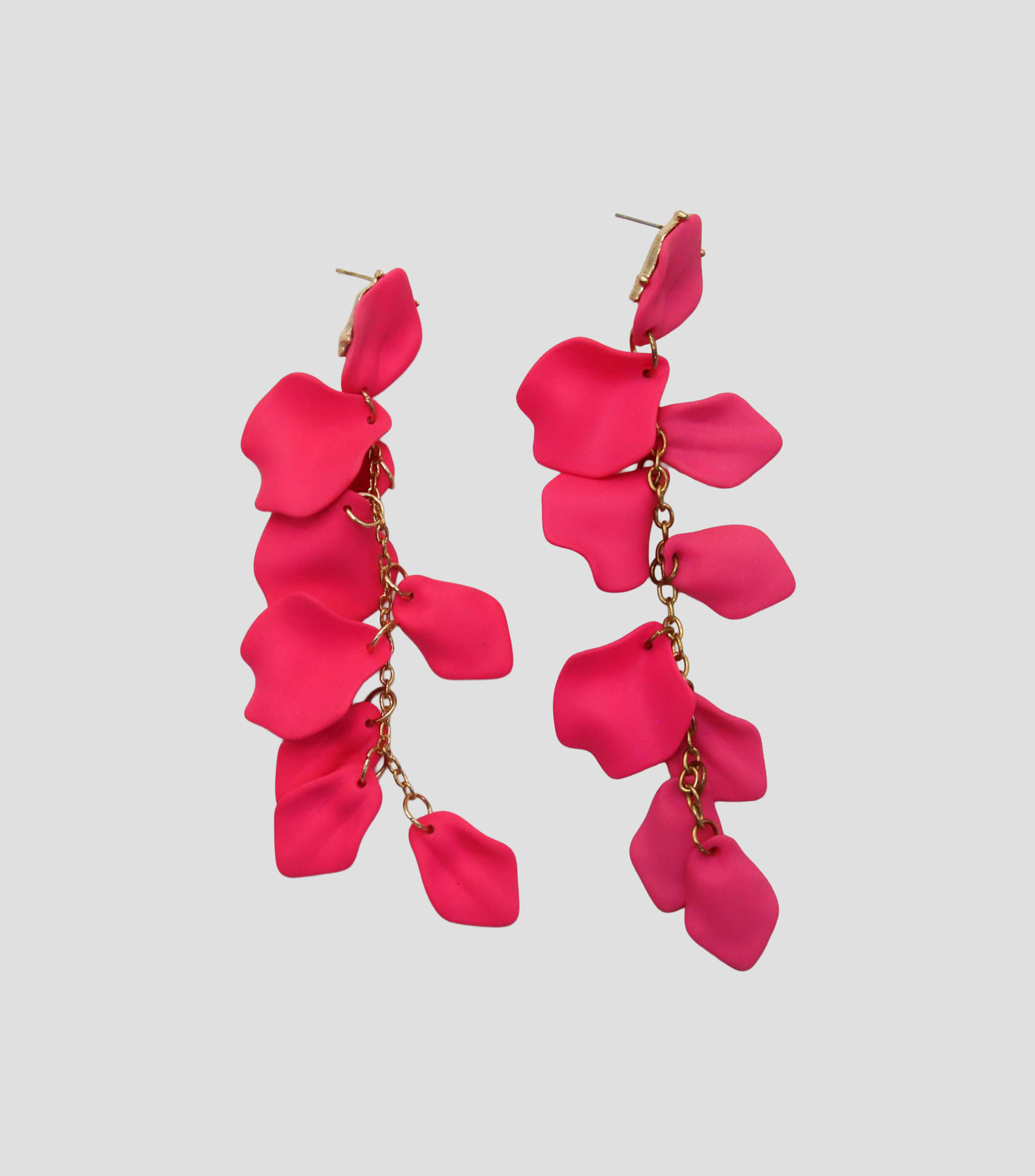 Aretes pétalos de rosa Mujer