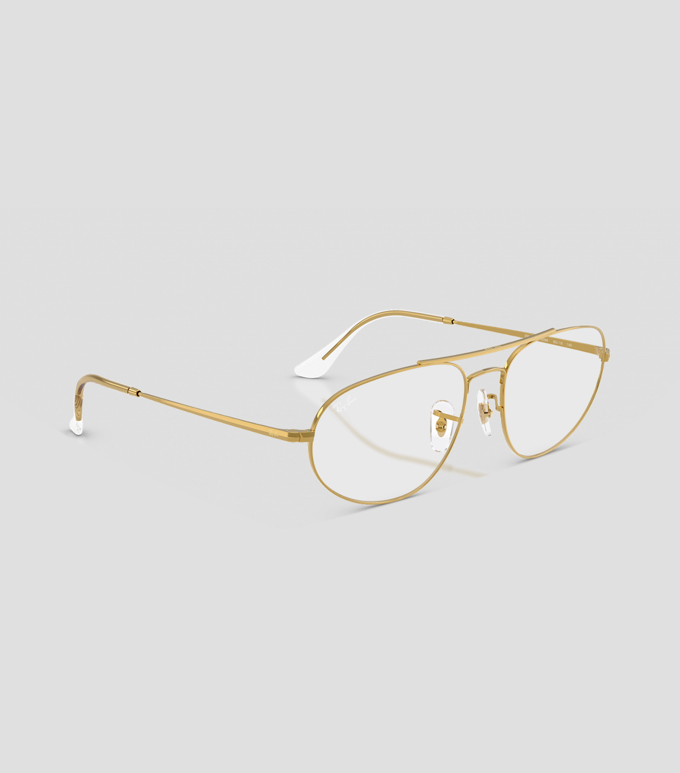Lentes Oftálmicos rectangulares dorados Unisex