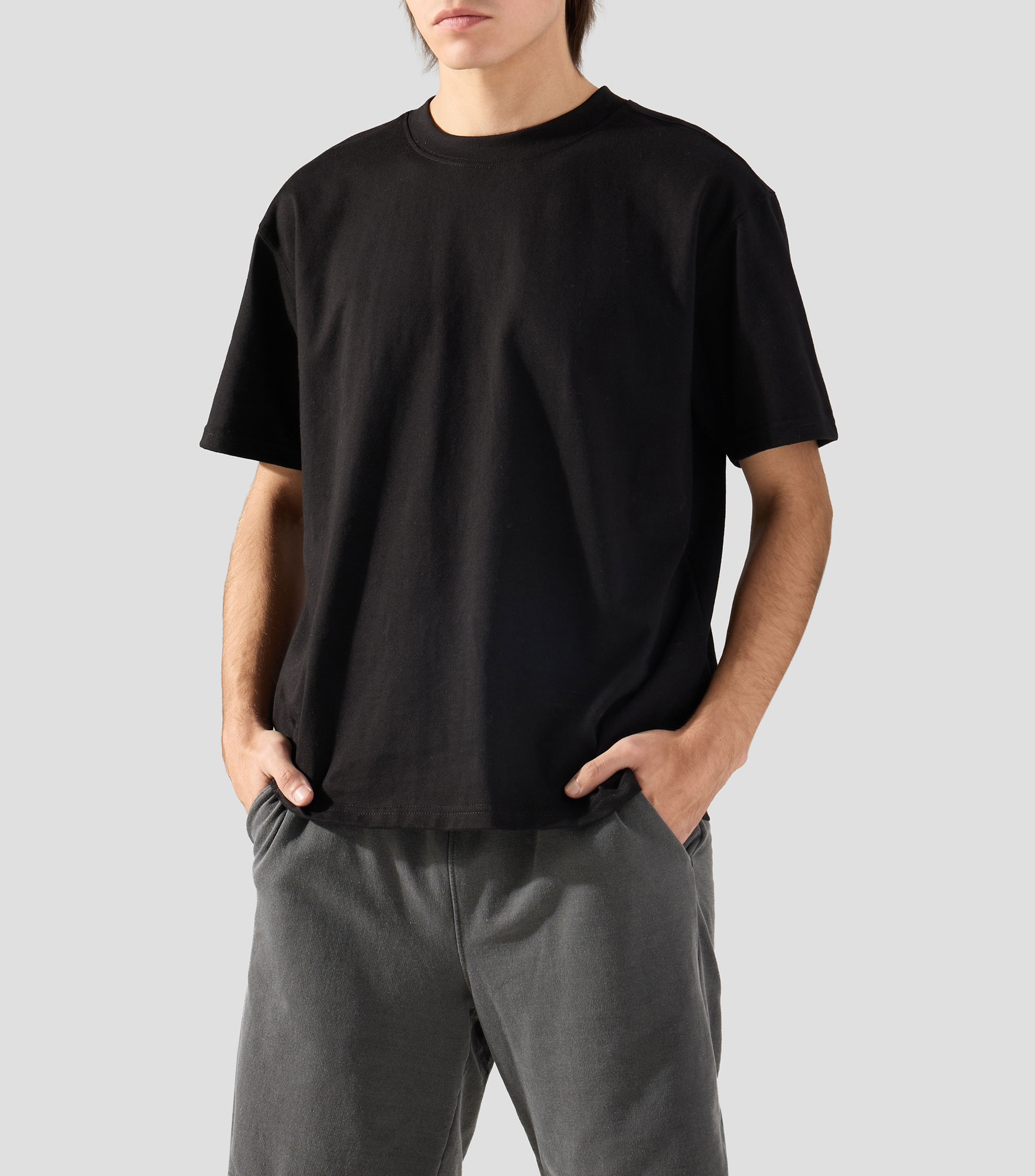 Playera cuello redondo manga corta lisa Hombre