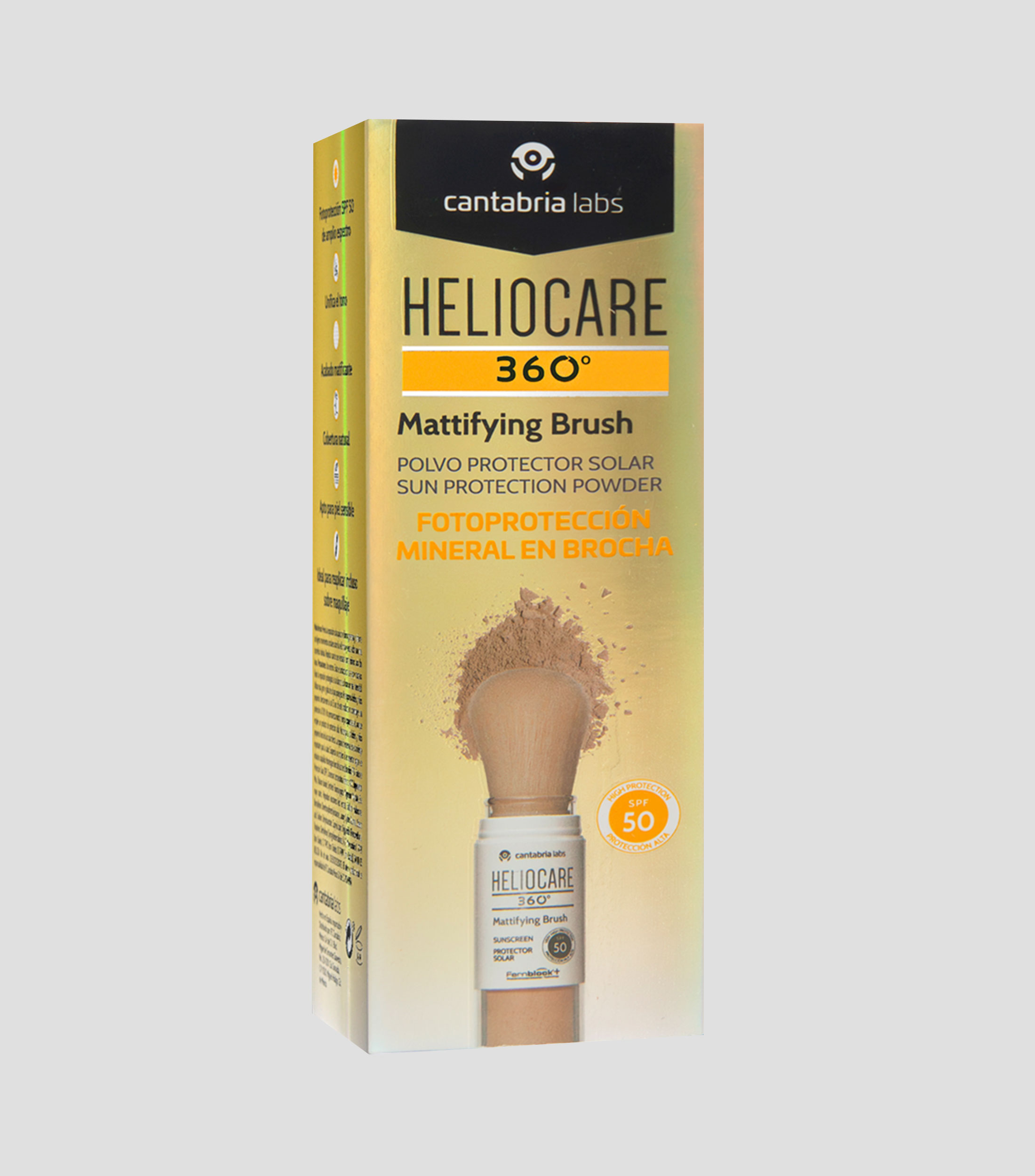 Protector solar en polvo Mattifying Brush SPF 50, 3 gr