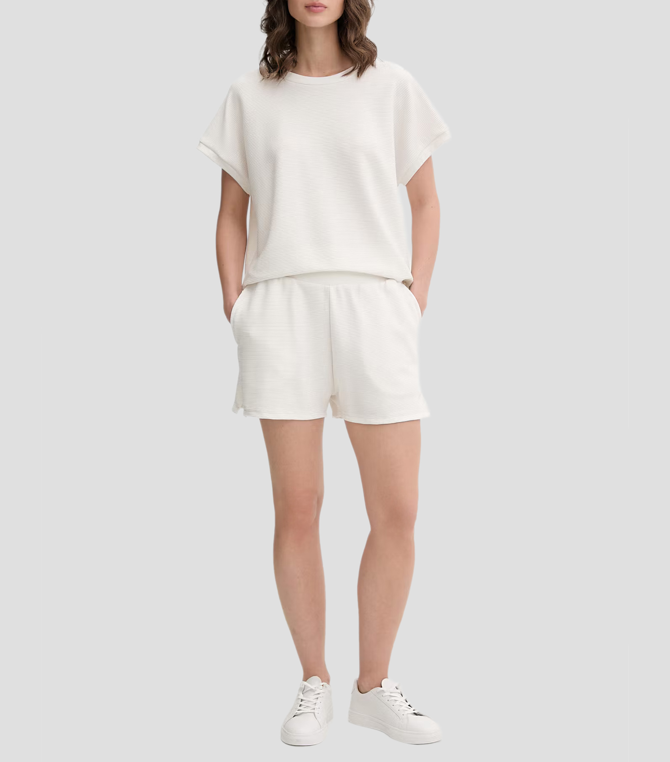 Short liso canalé Mujer