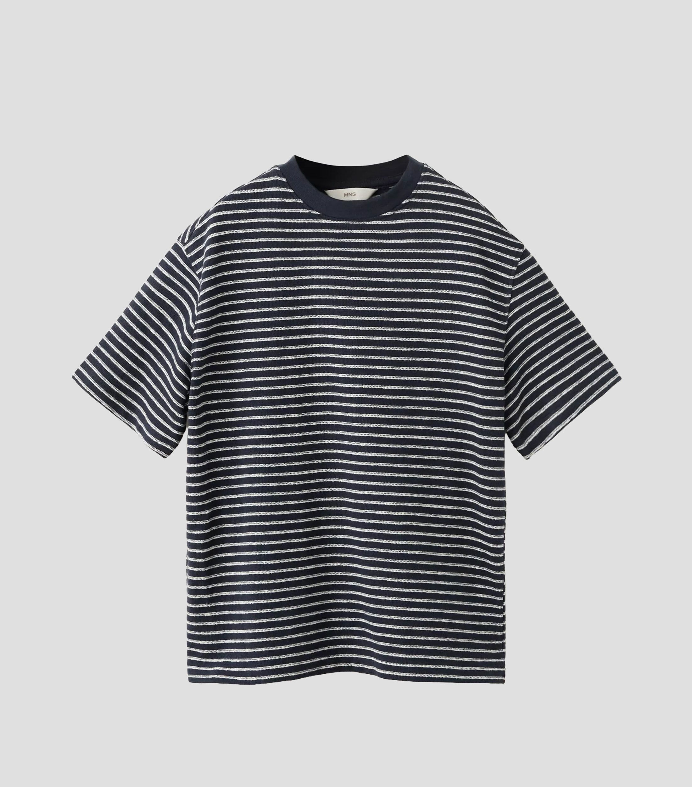 Playera cuello redondo manga corta rayas Niño
