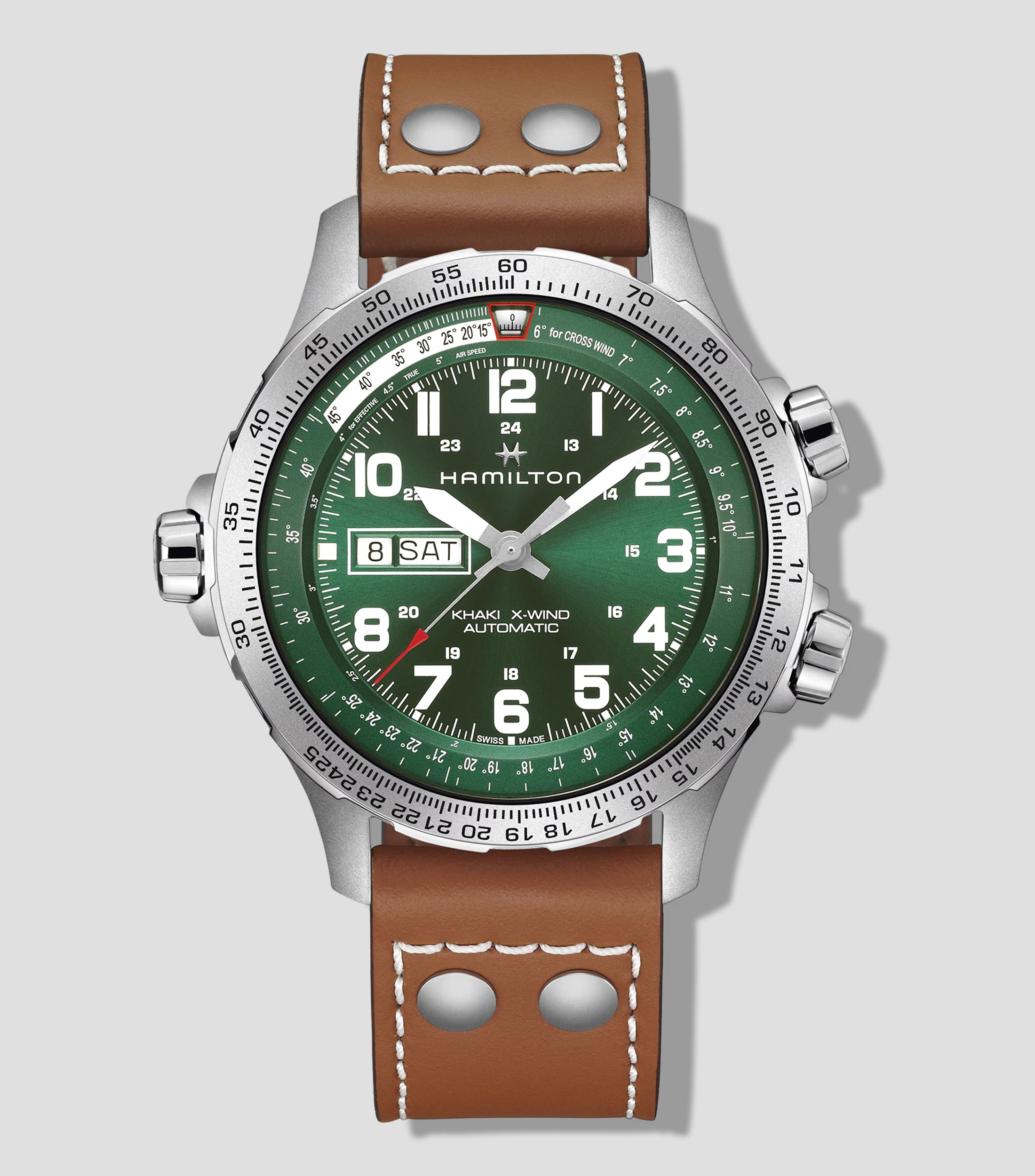 Reloj para hombre X-Wind Day Date Auto casual, plateado
