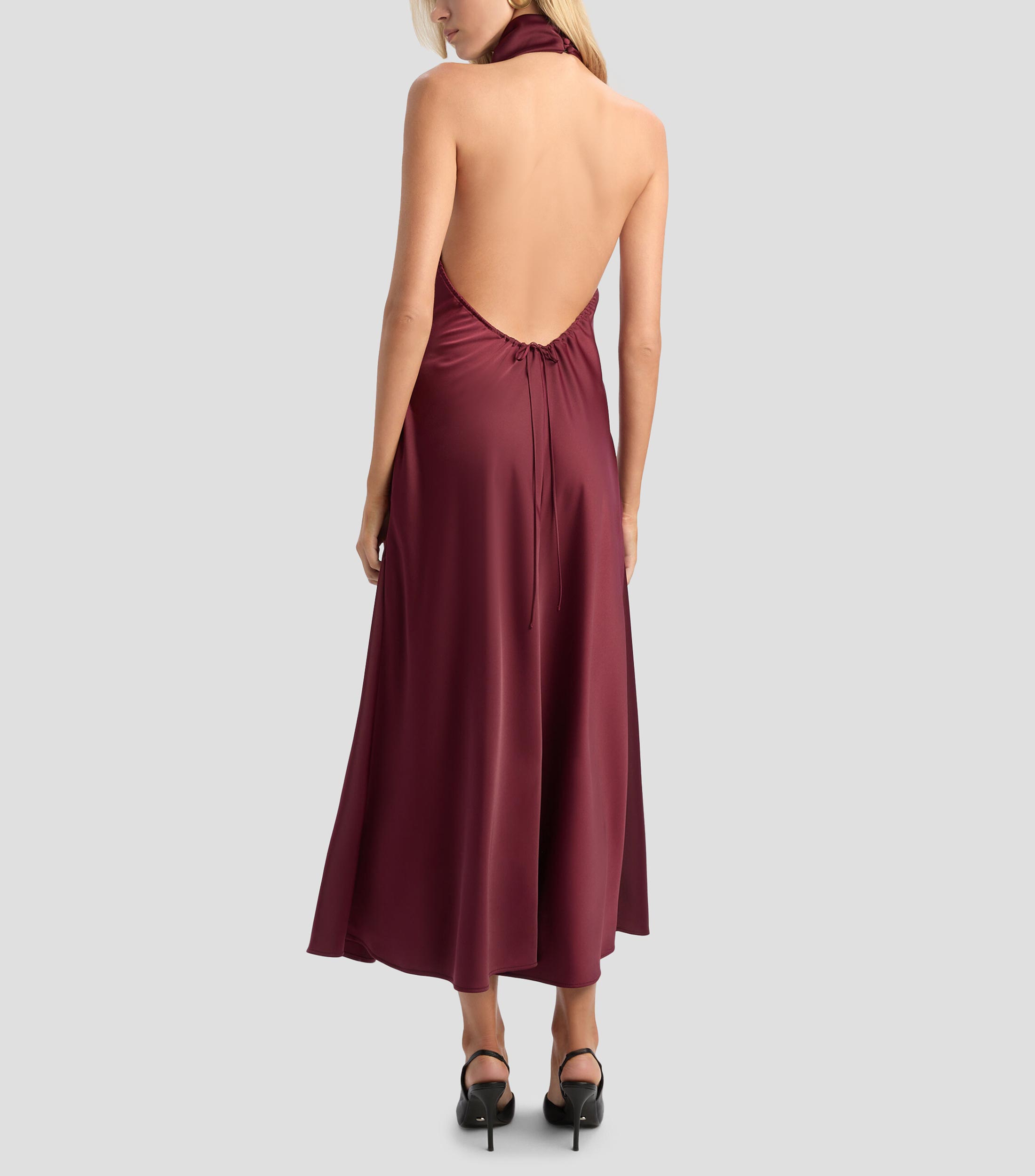Vestido de fiesta largo liso Mujer