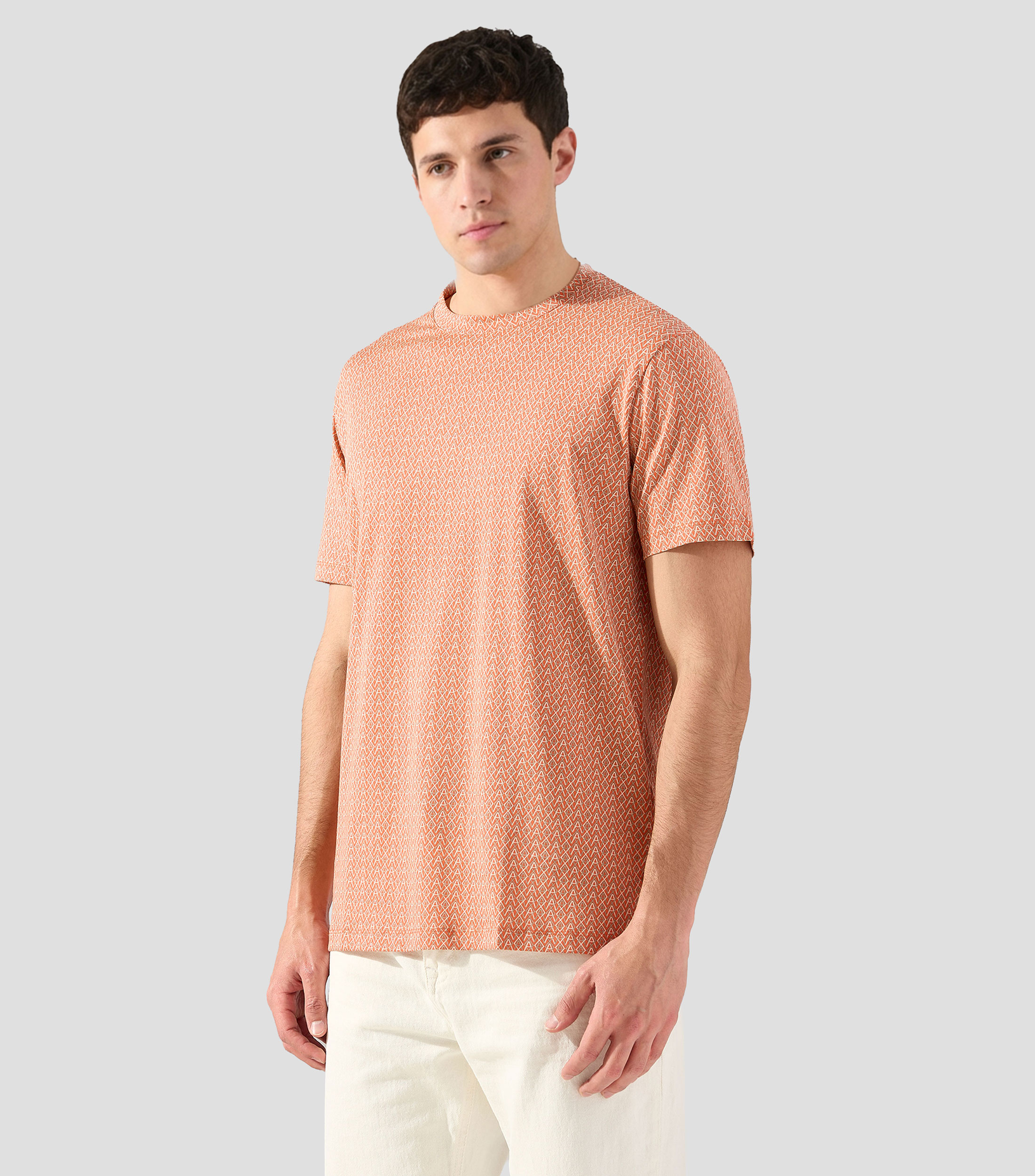 Playera cuello redondo manga corta monogram Hombre
