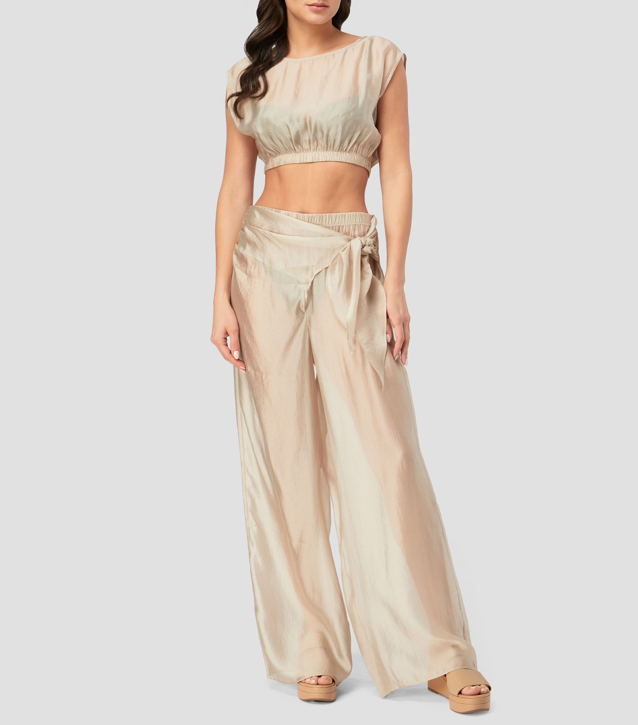 Blusa liso Sin mangas Mujer