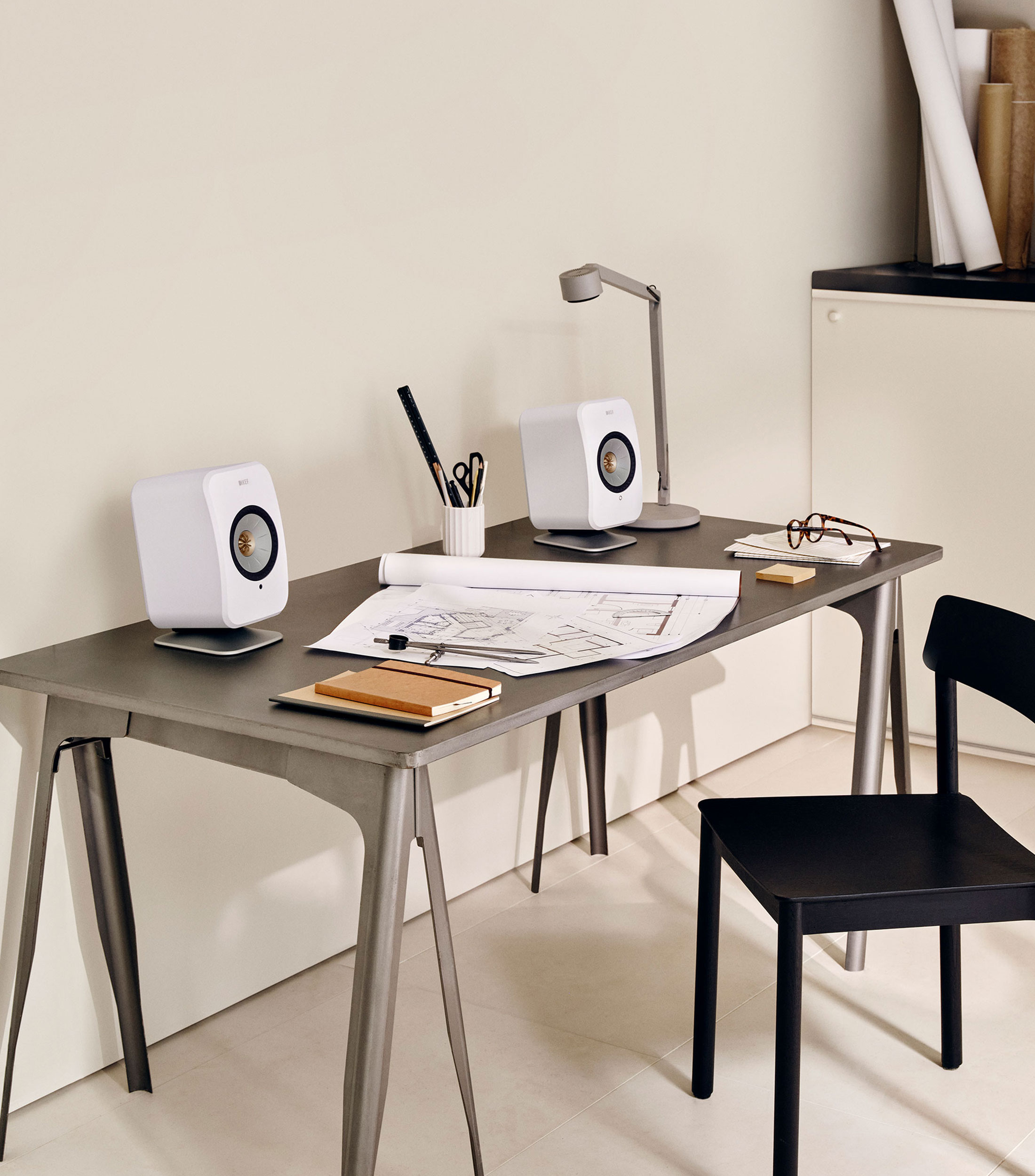 Set 2 bocinas portátiles inalámbricas Bluetooth, Wi-Fi LSX II blanco