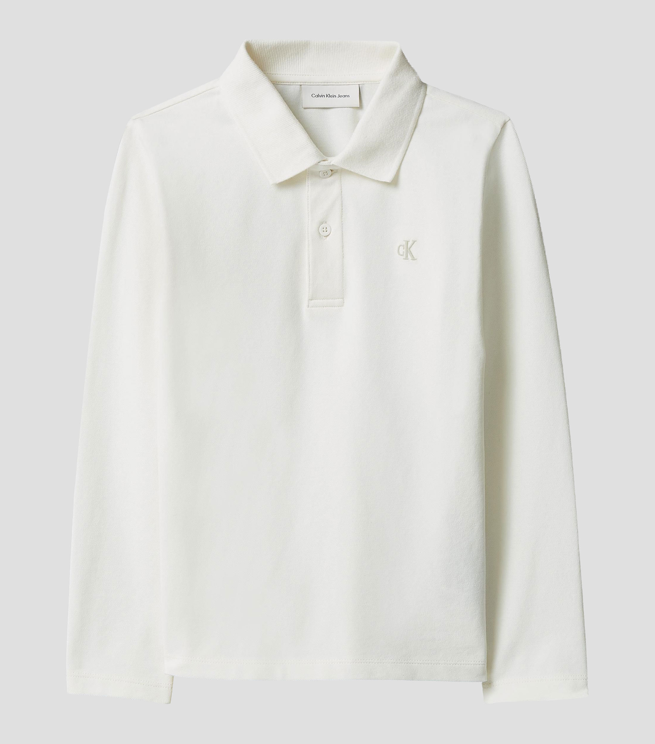Playera tipo polo manga larga lisa Niño