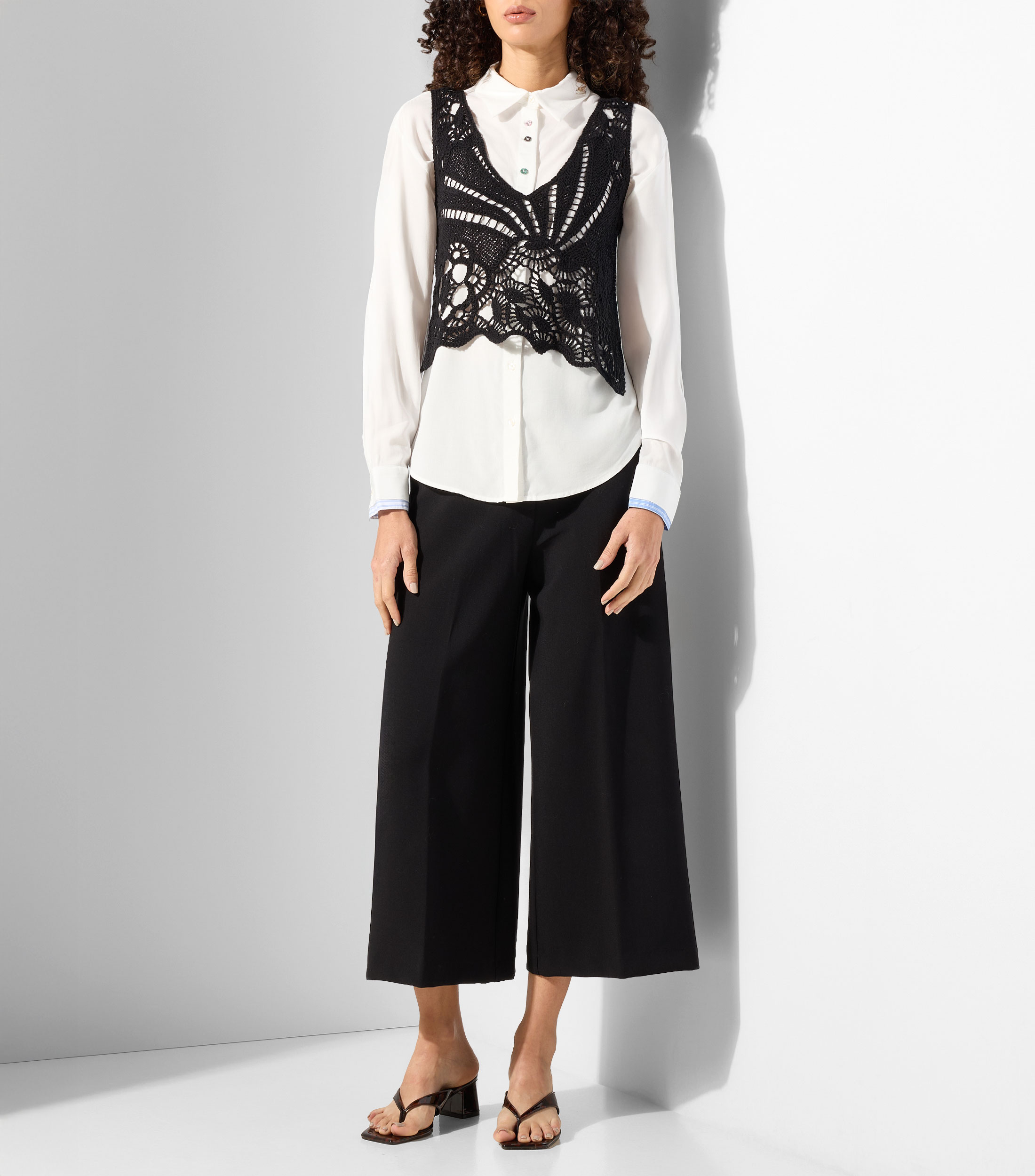 Camisa lisa manga larga Mujer