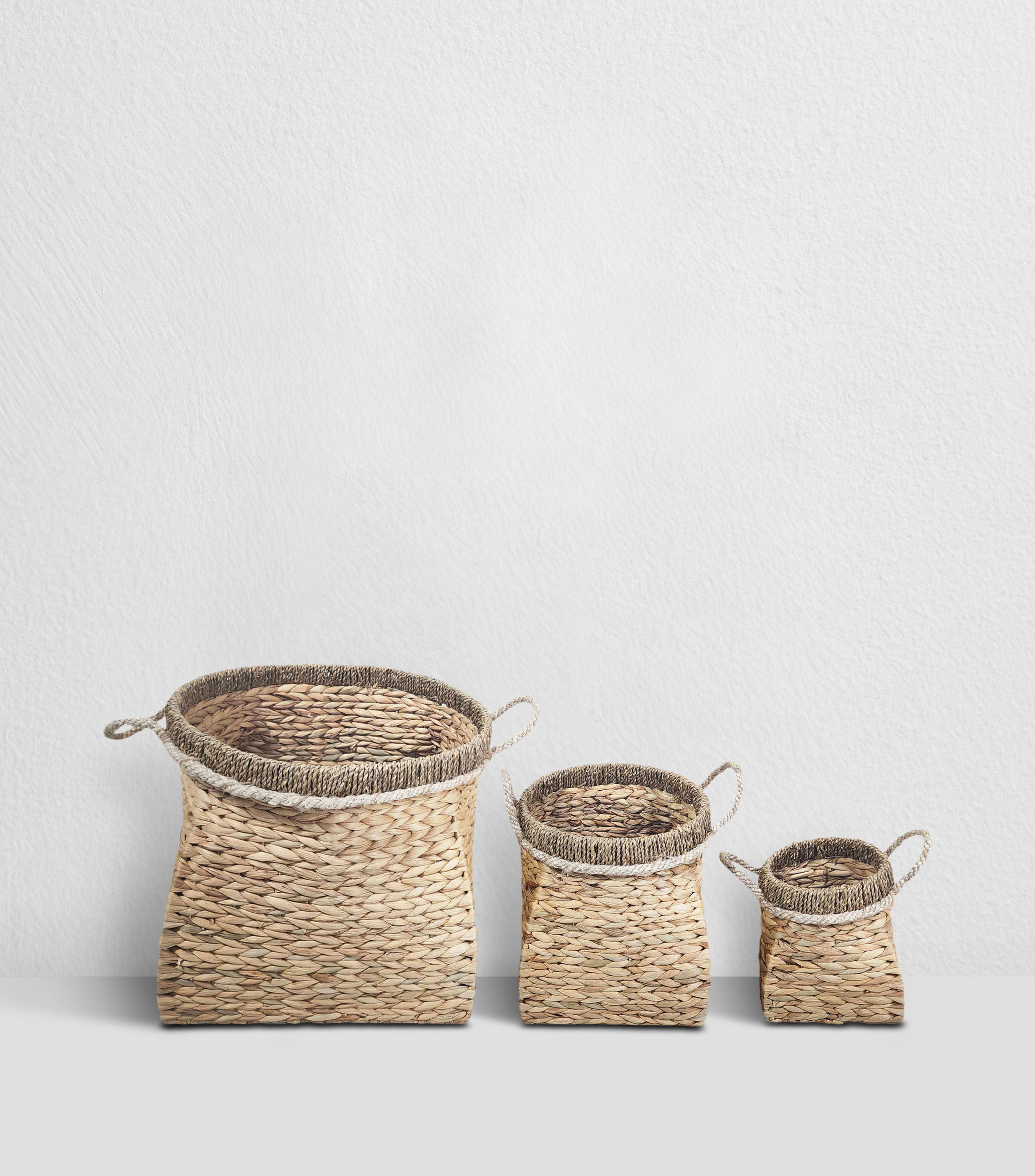 Set 3 Canastas Decorativas con asa