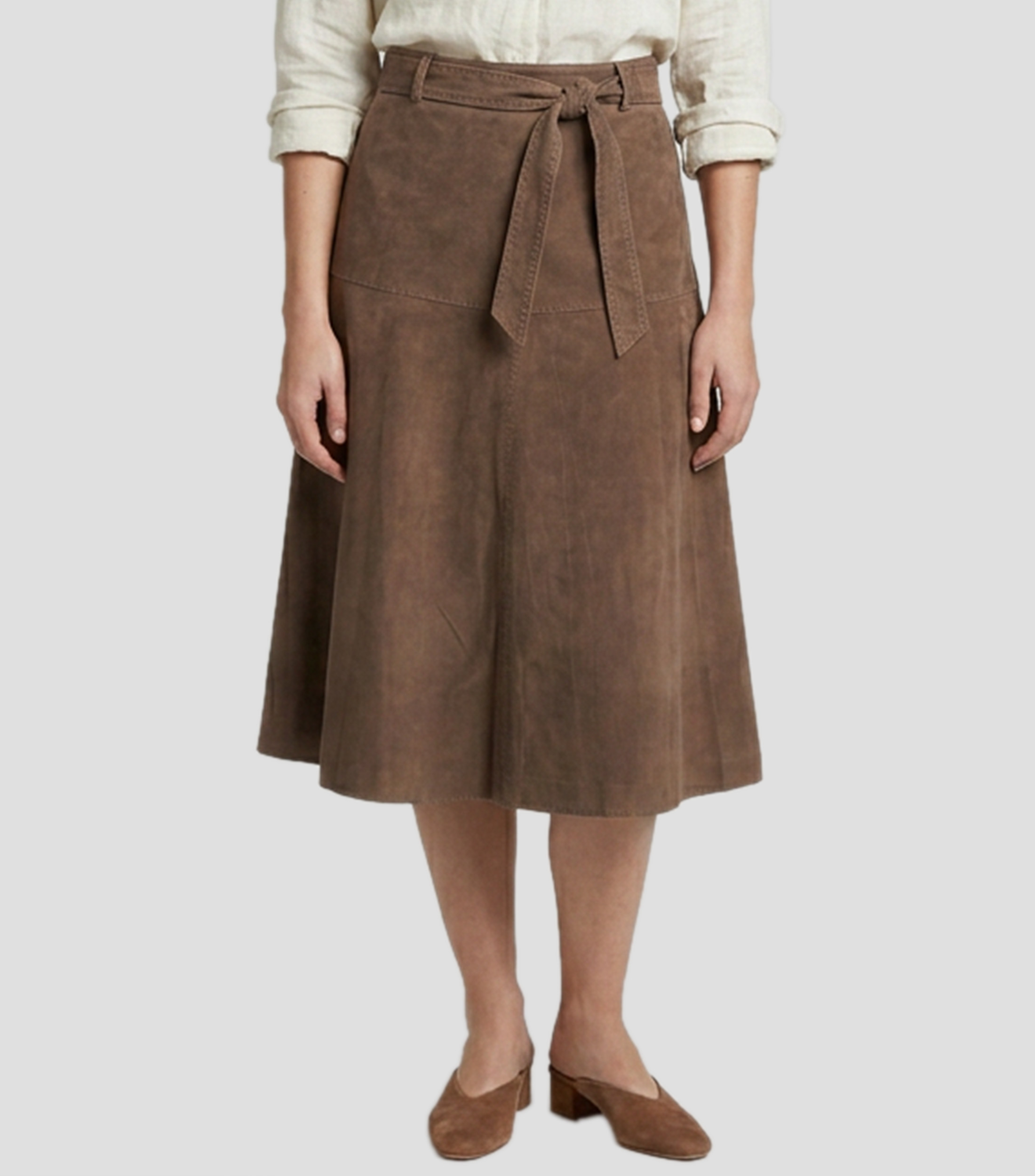 Falda midi A lisa Mujer