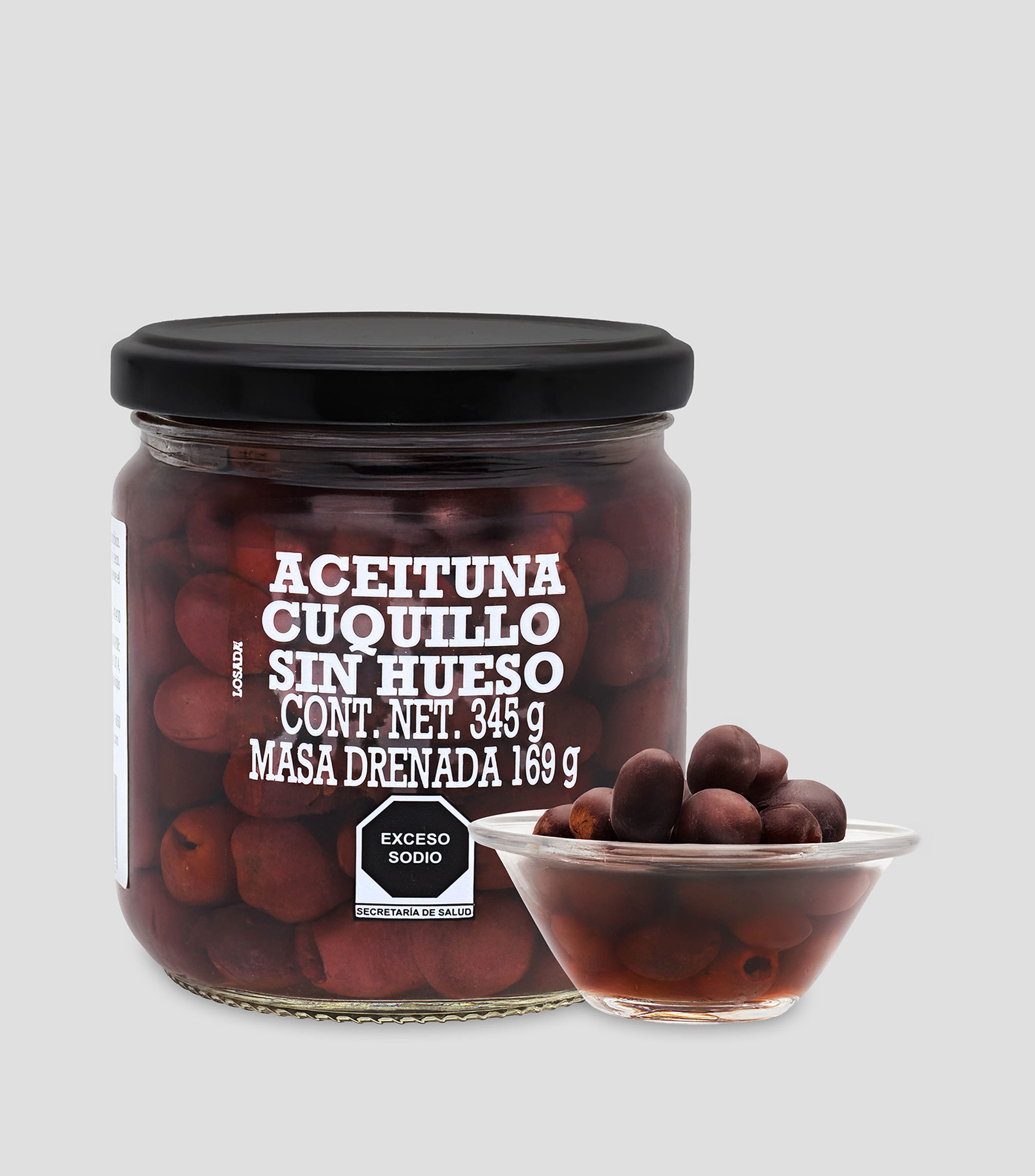 Aceitunas cuquillo sin hueso natural, 345 g
