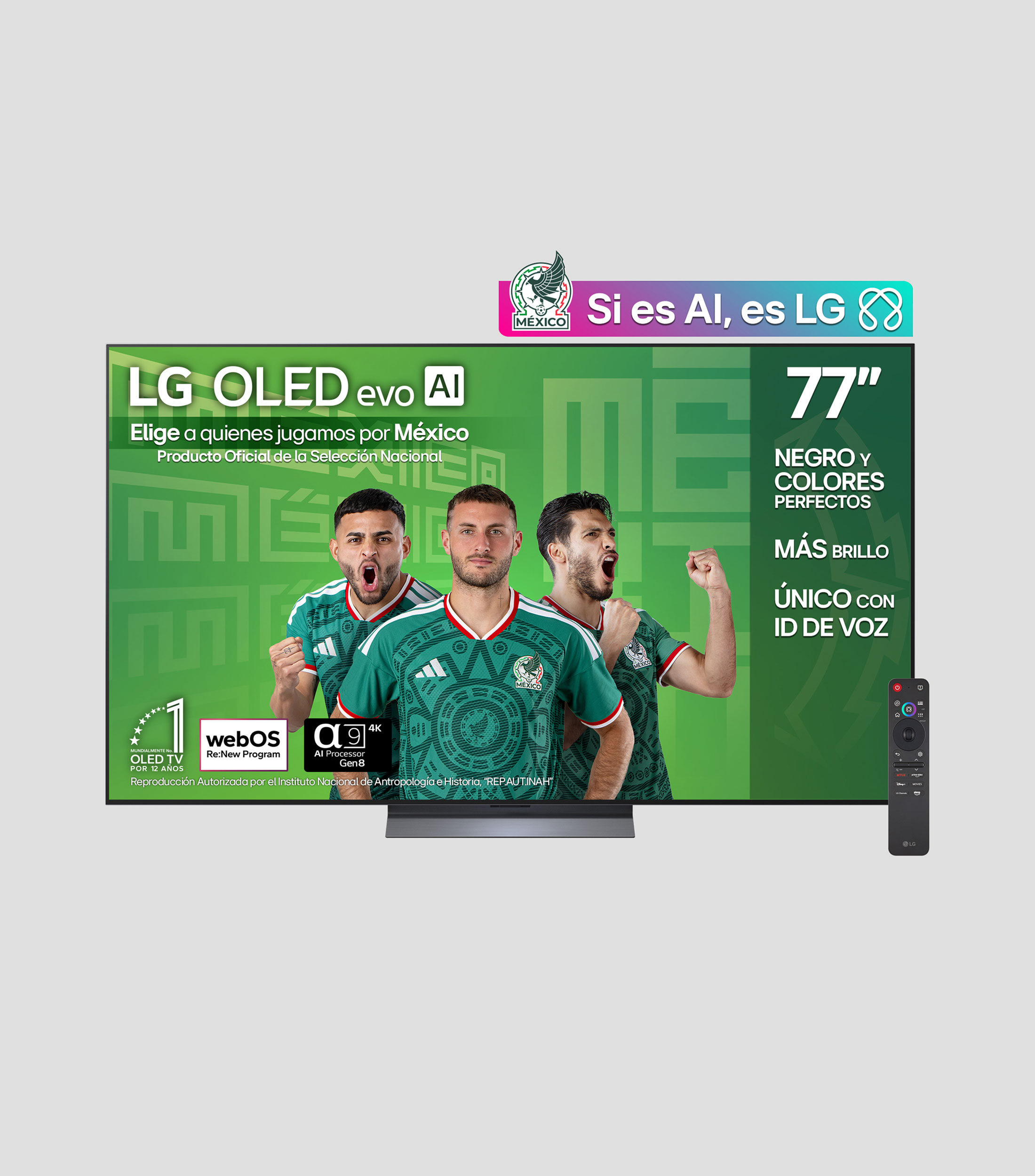 Pantalla 77 pulgadas plana OLED Evo AI G5 4K SMART TV 2025