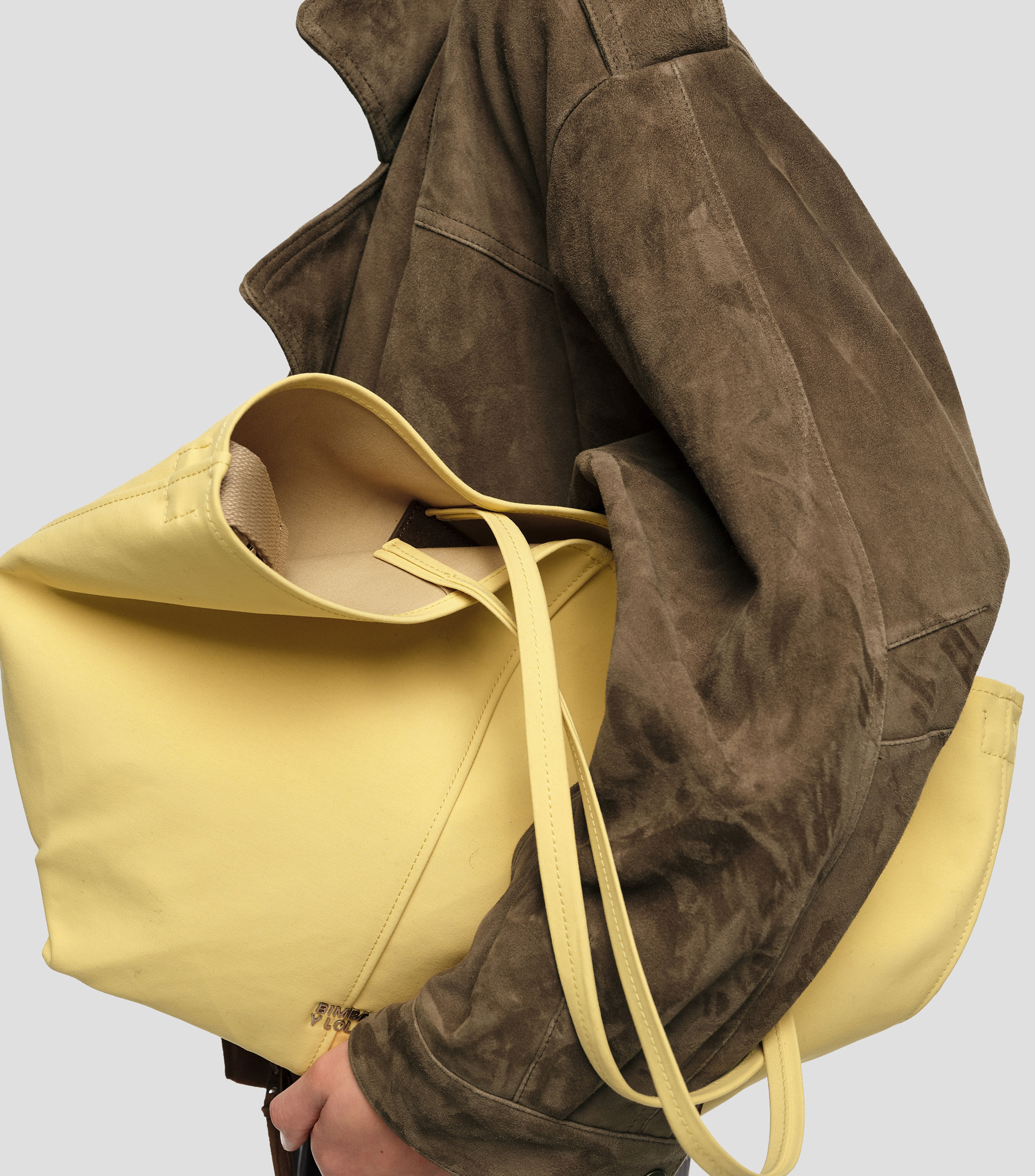 Bolsa shopper grande gabardina banana Mujer