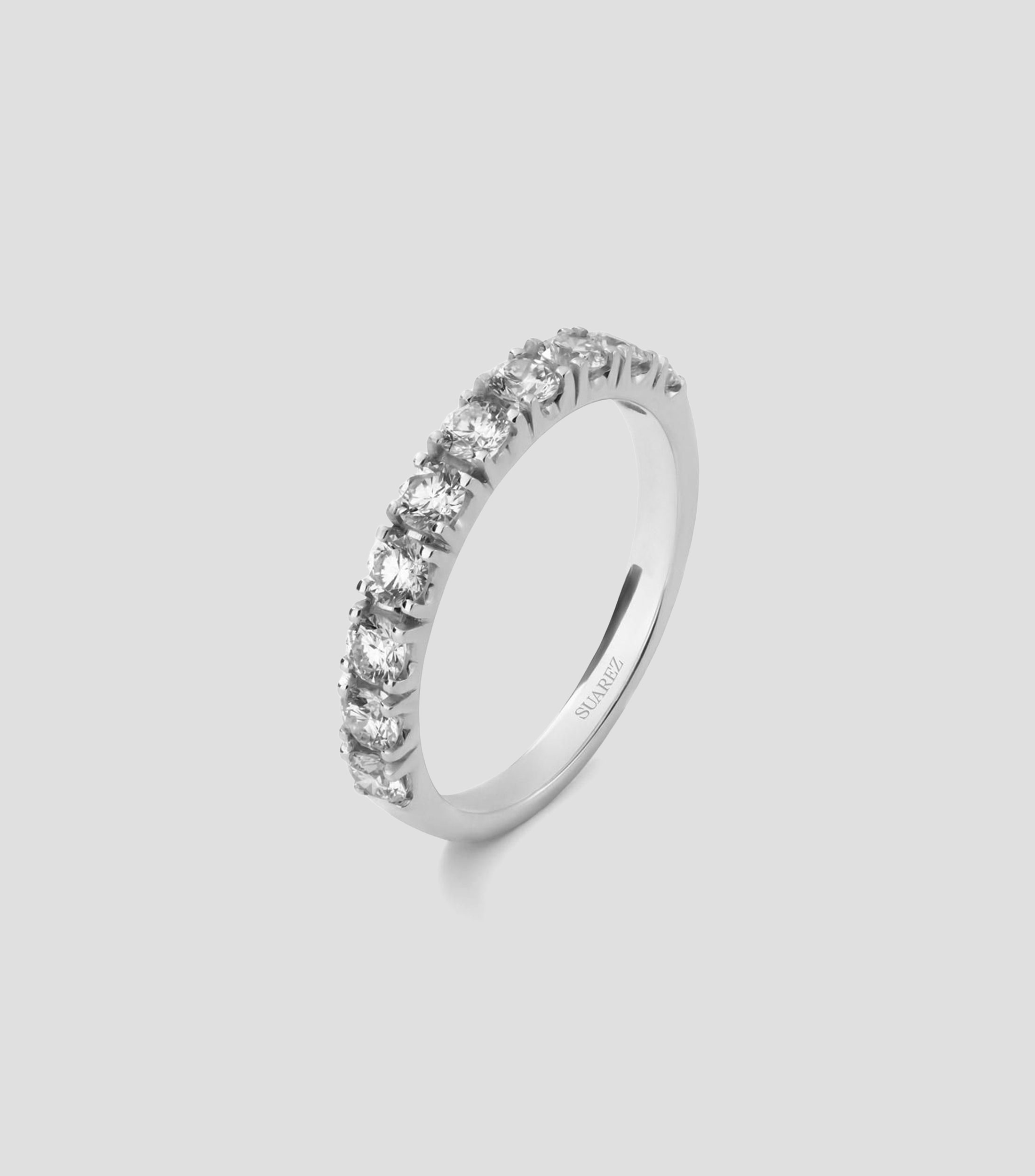 Anillo en Oro blanco de 18 Kilates con diamantes Mujer