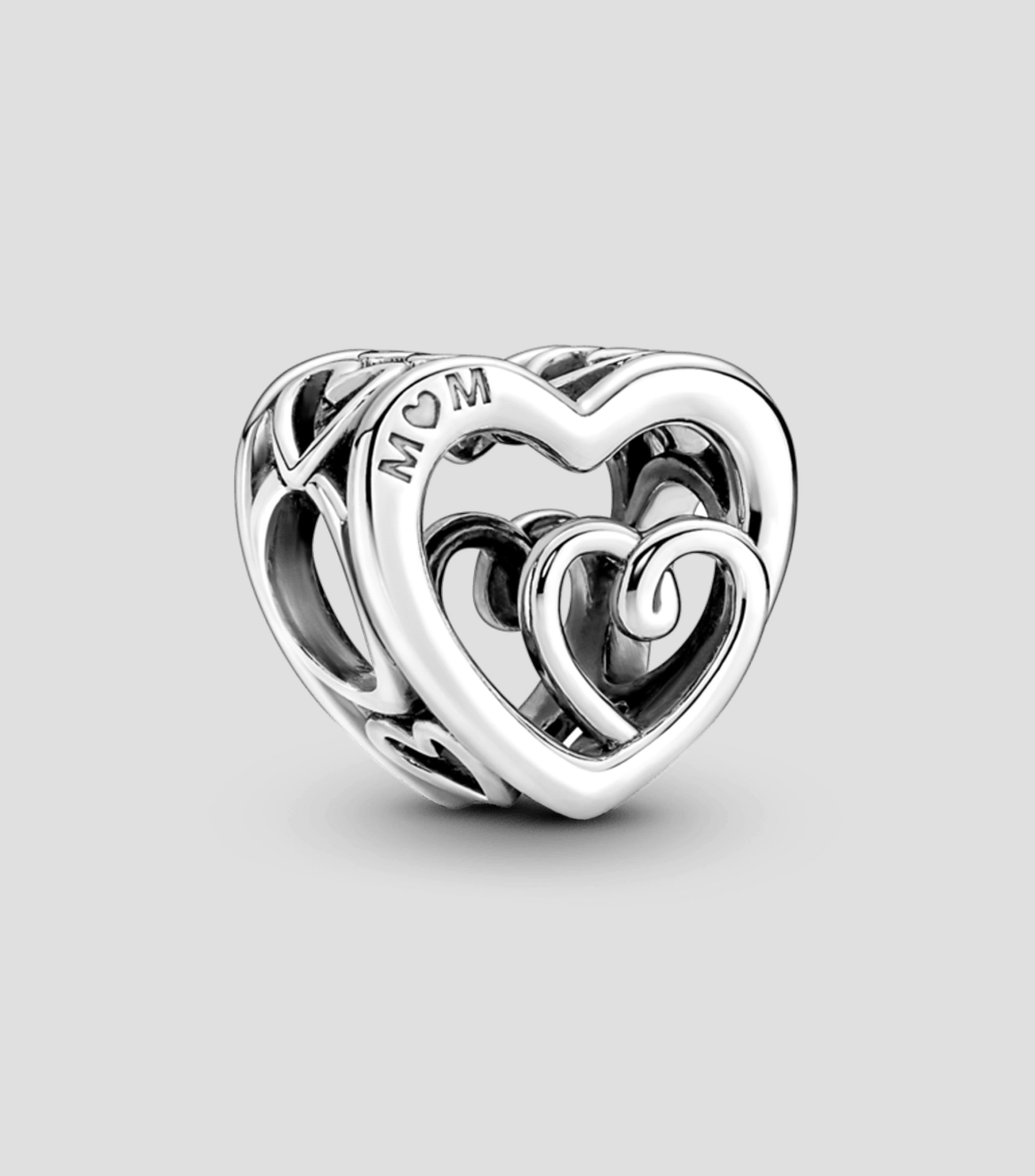 Charm en plata Corazones Entrelazados con Infinito Mujer