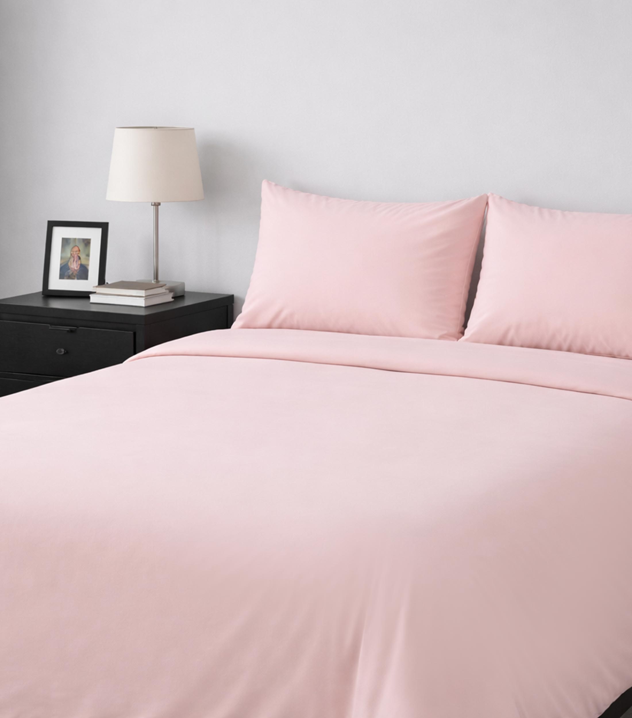 Juego de Funda para Duvet King Size de Algodón Rosa