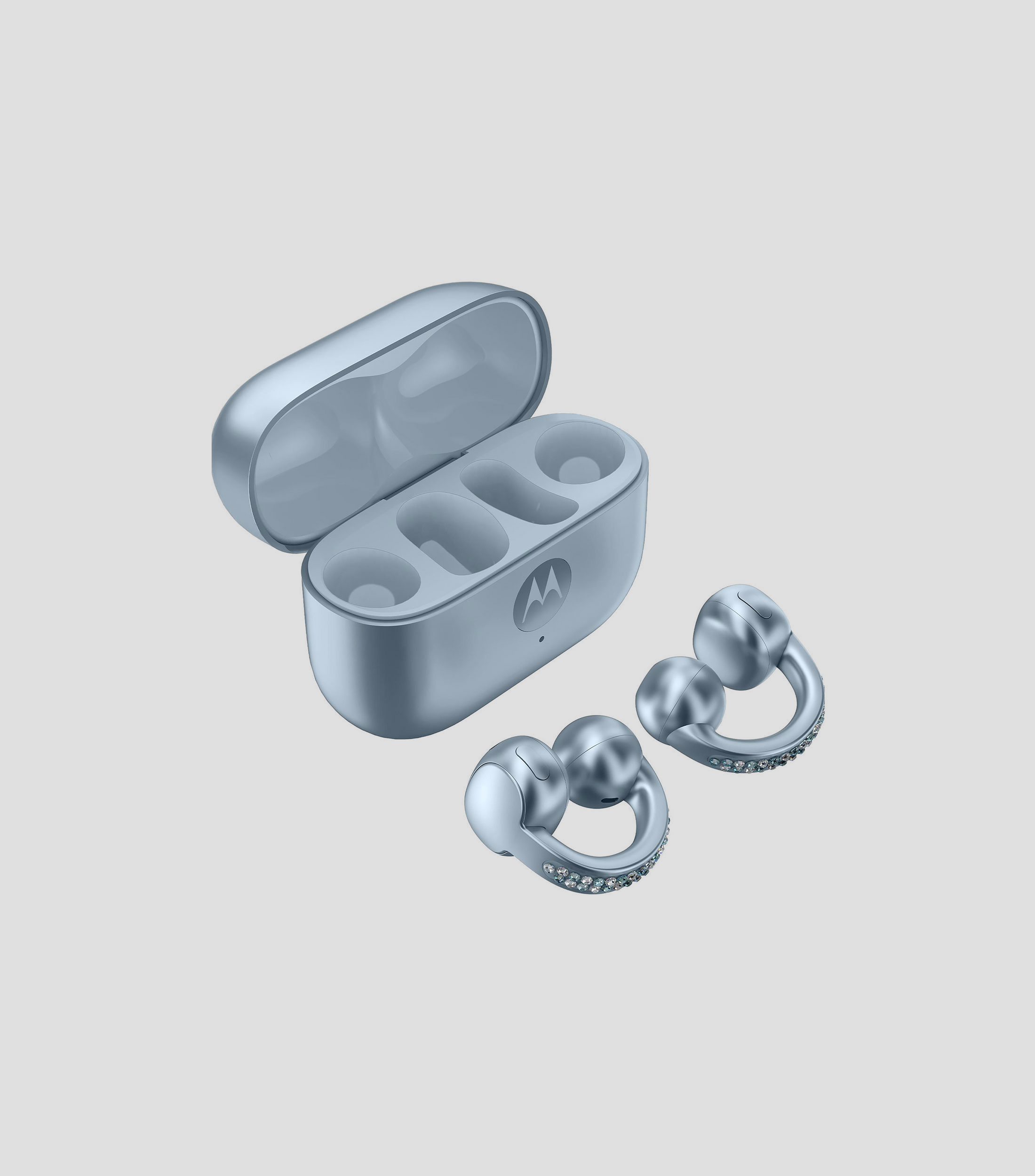 Audífonos Inalámbricos Bluetooth Moto Buds Loop by Swarovski Azul