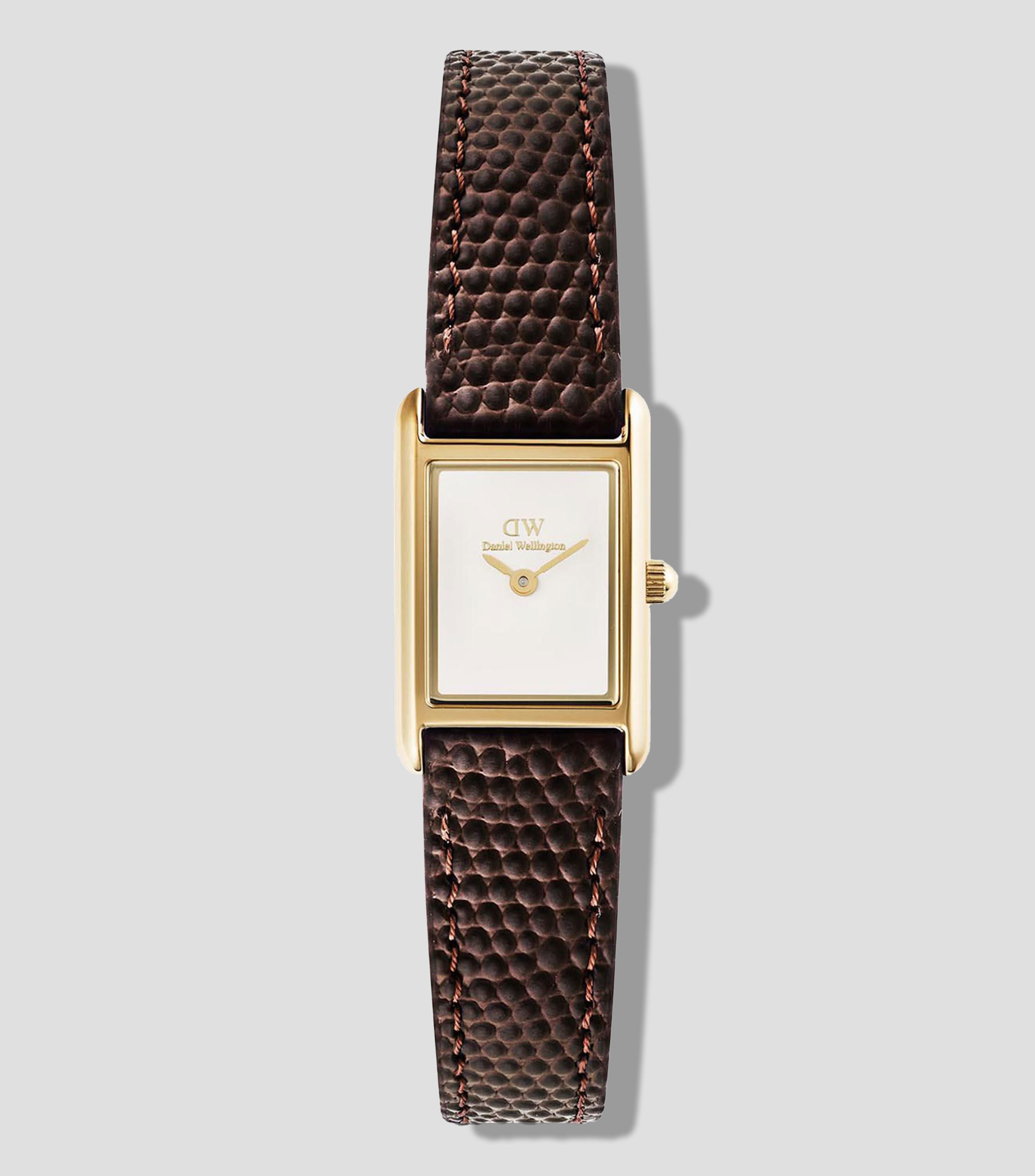 Reloj para mujer Bound Mini Rect 3 Hands casual, dorado