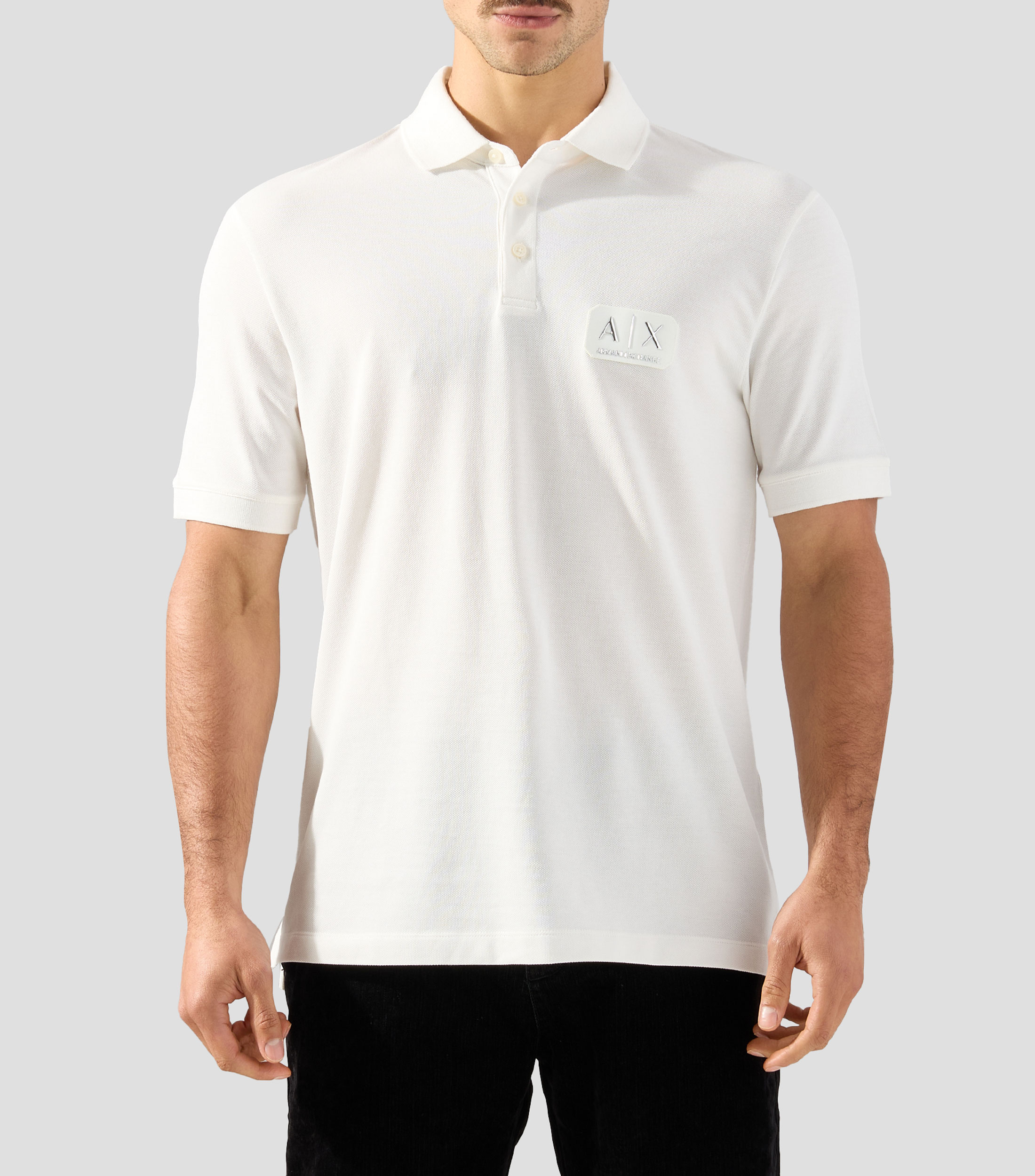 Playera tipo polo manga corta lisa Hombre
