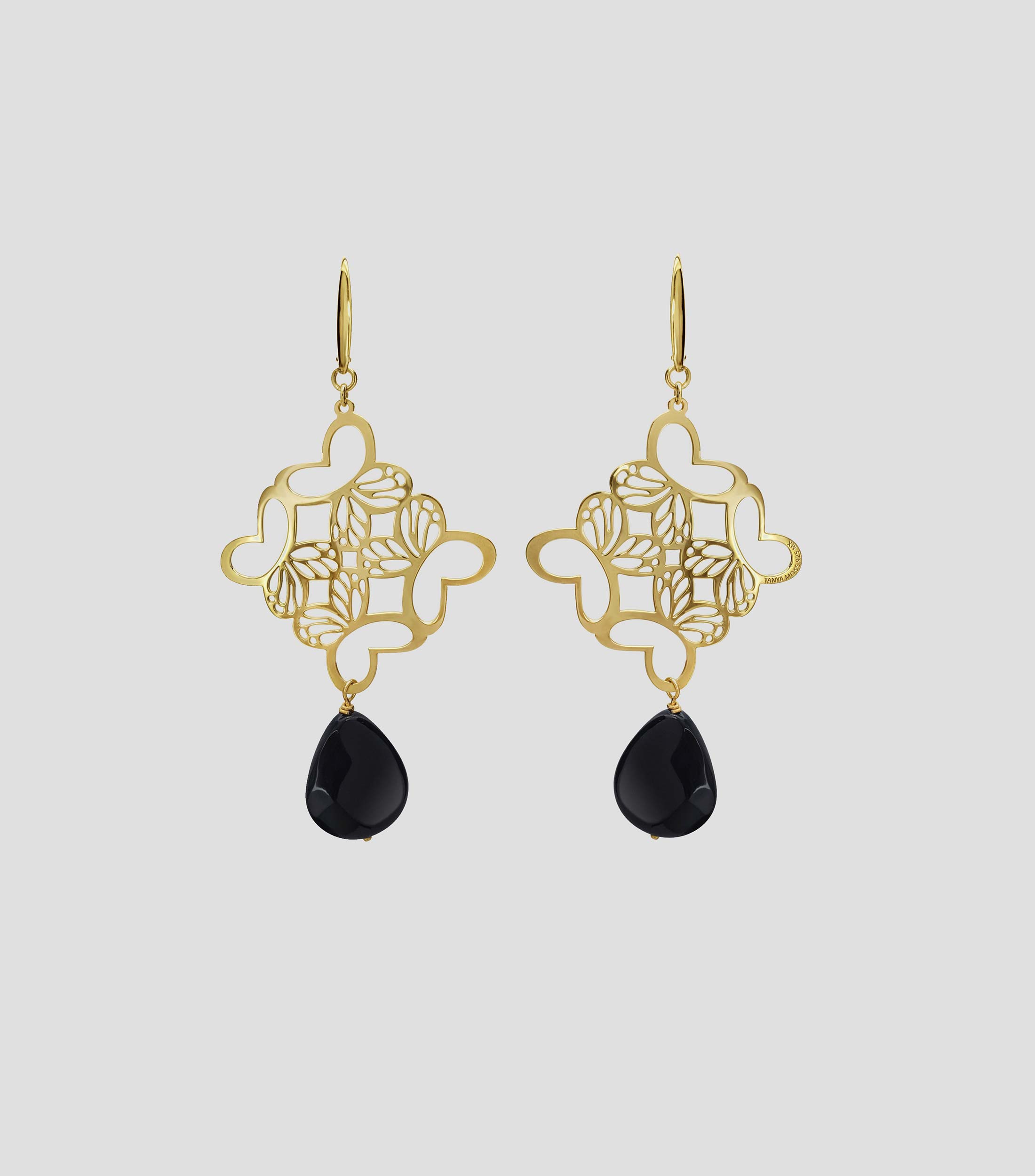 Aretes en Plata 925 con Mariposas y Ágata Mujer