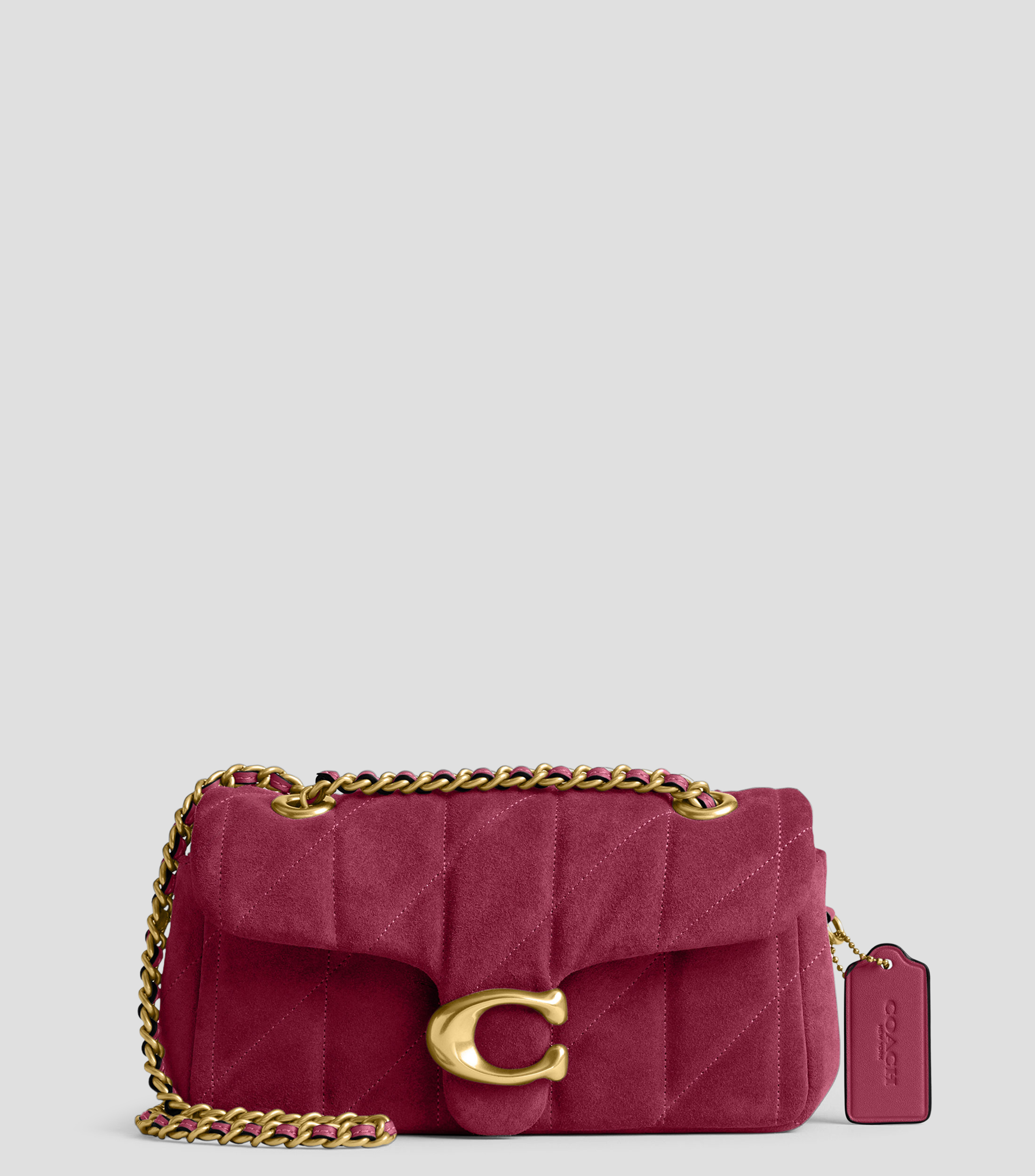 Bolsa Shoulder en suede Tabby 20 lisa Mujer