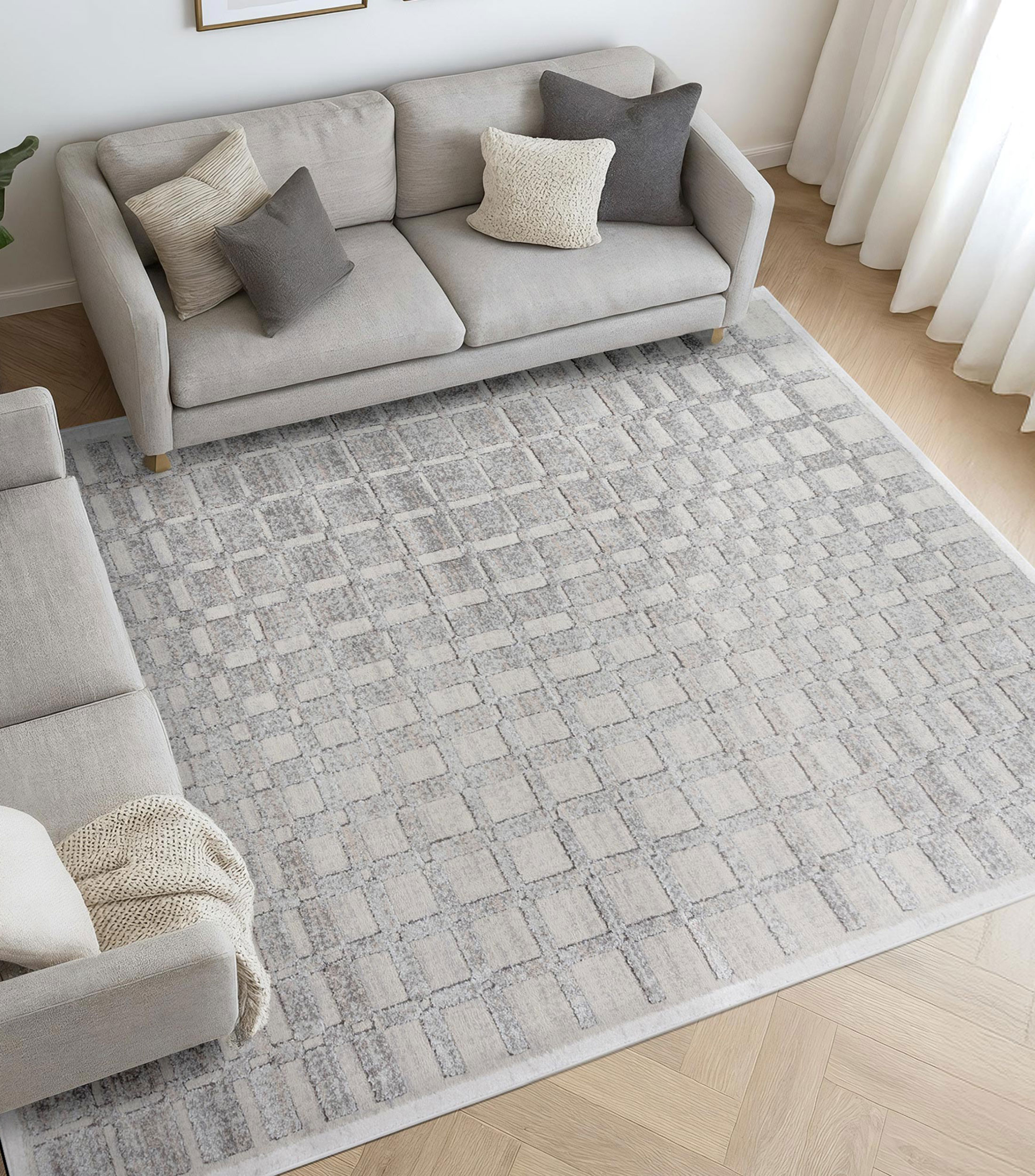 Tapete decorativo Smooth en polipropileno, poliéster y yute 230 x 160 cm