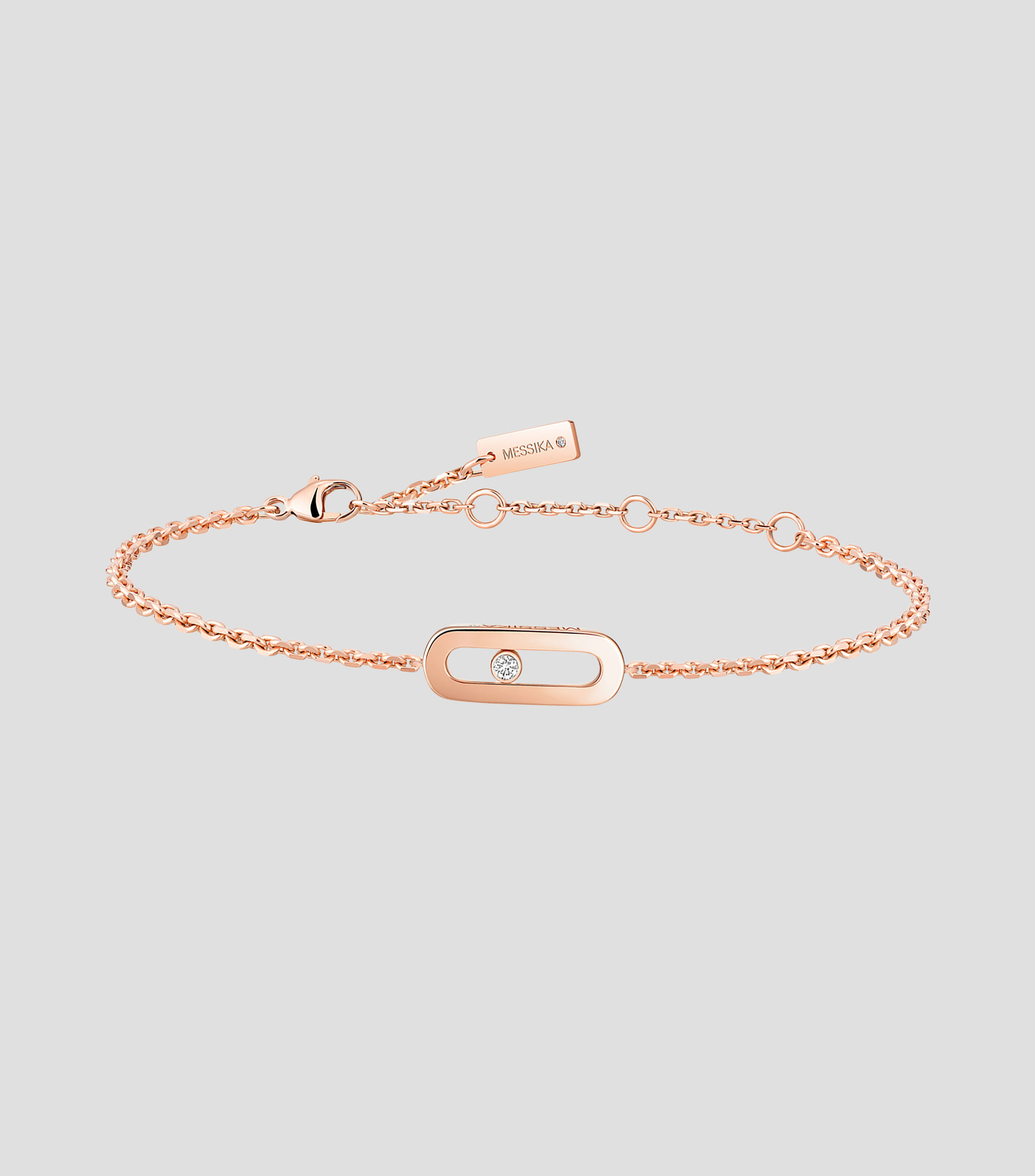 Brazalete en oro rosa con diamante Mujer